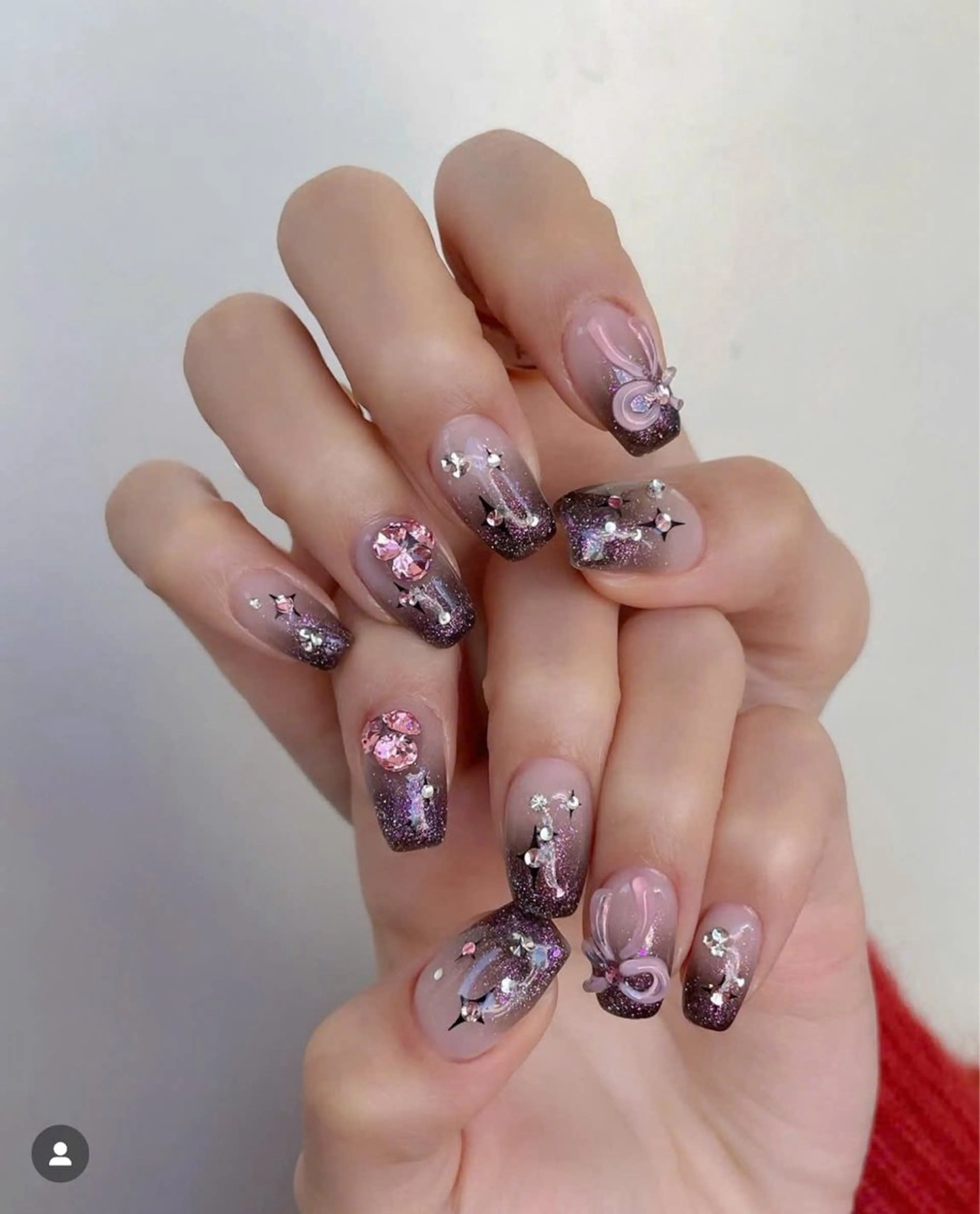 ネイル フラッシュネイル フレンチネイル グラデーション キラキラネイル 韓国ネイル Lina nail所属・Lunaa 池袋のネイルデザイン