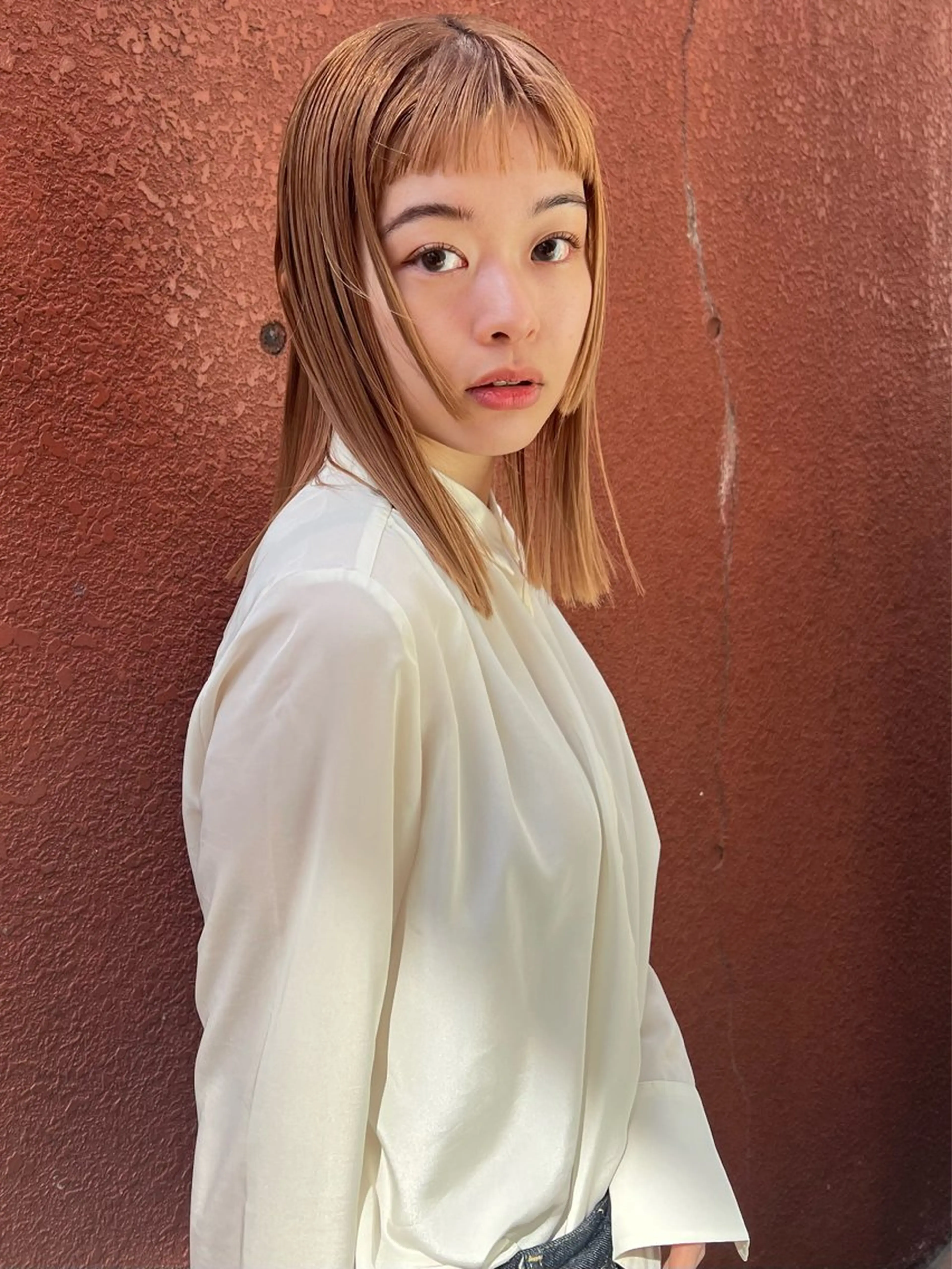 ミディアム カラー ベージュカラー ミルクティーベージュ 💎透明感カラー特化 💎TAISEIのヘアスタイル