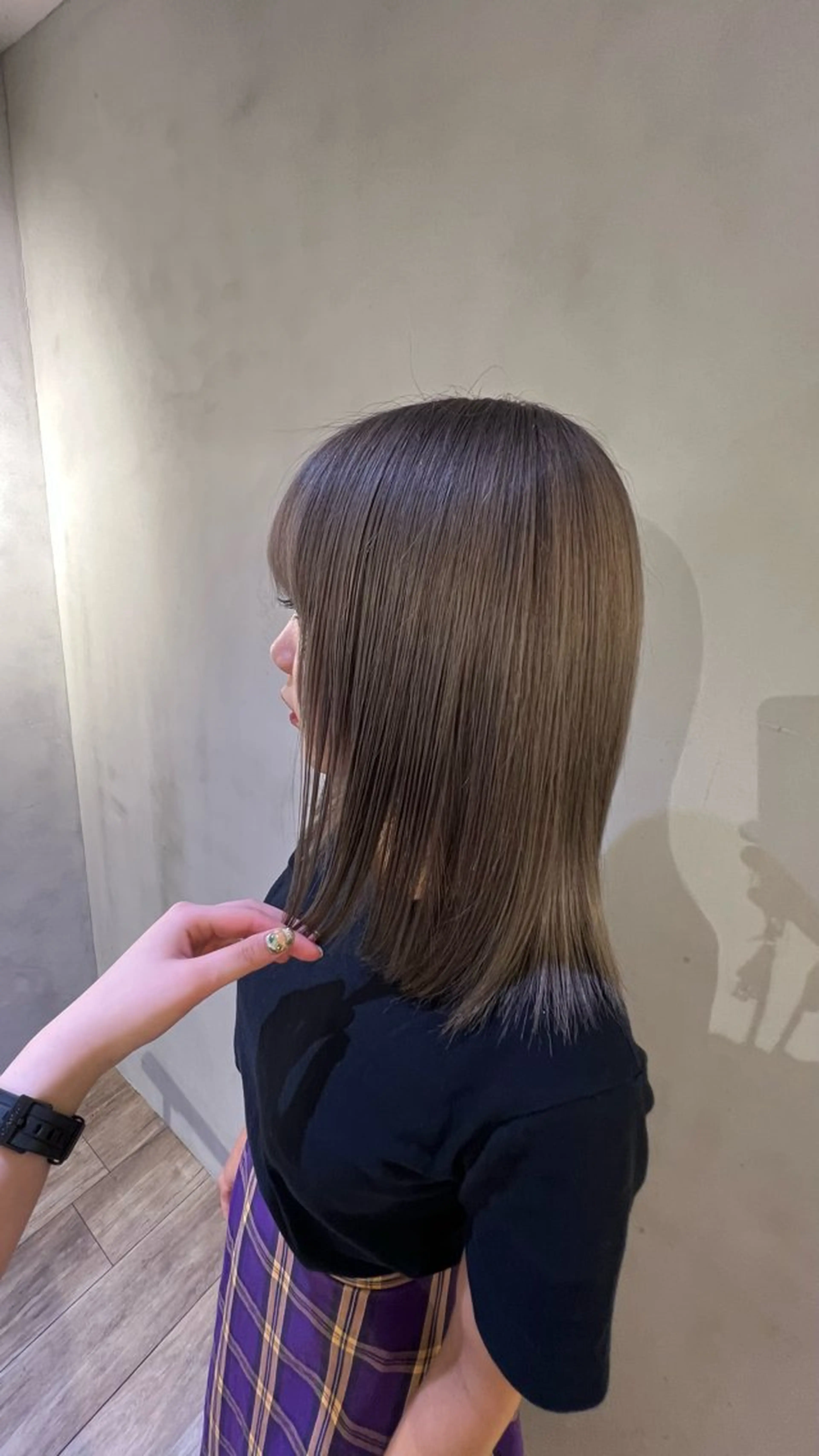 ミディアム カラー ヘアカラー ミディアムレイヤー/ 艶カラー🎀　emiのヘアスタイル