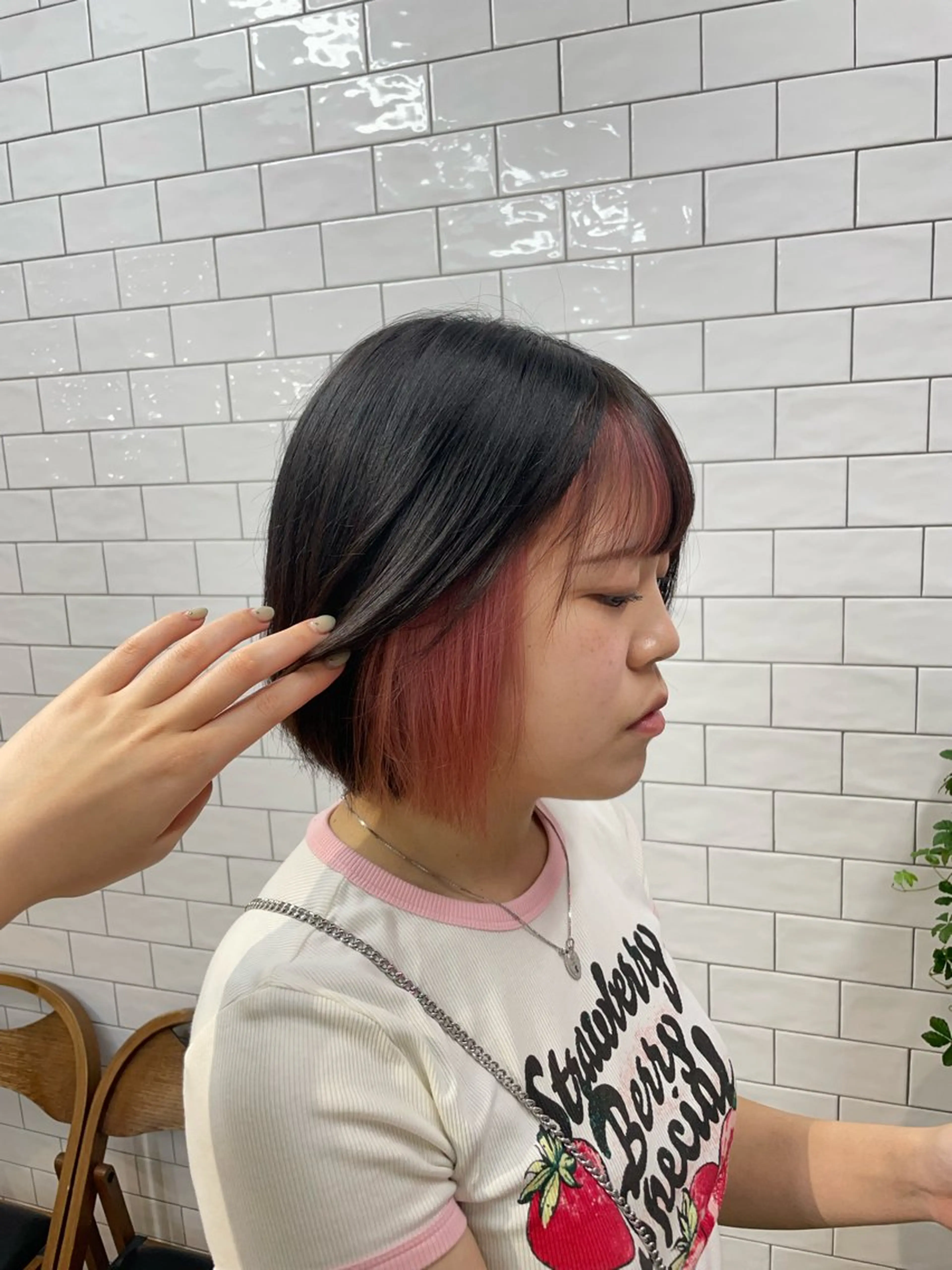 ⭐️インナーカラー⭐️（部分ブリーチ＋部分ワンカラー）の写真