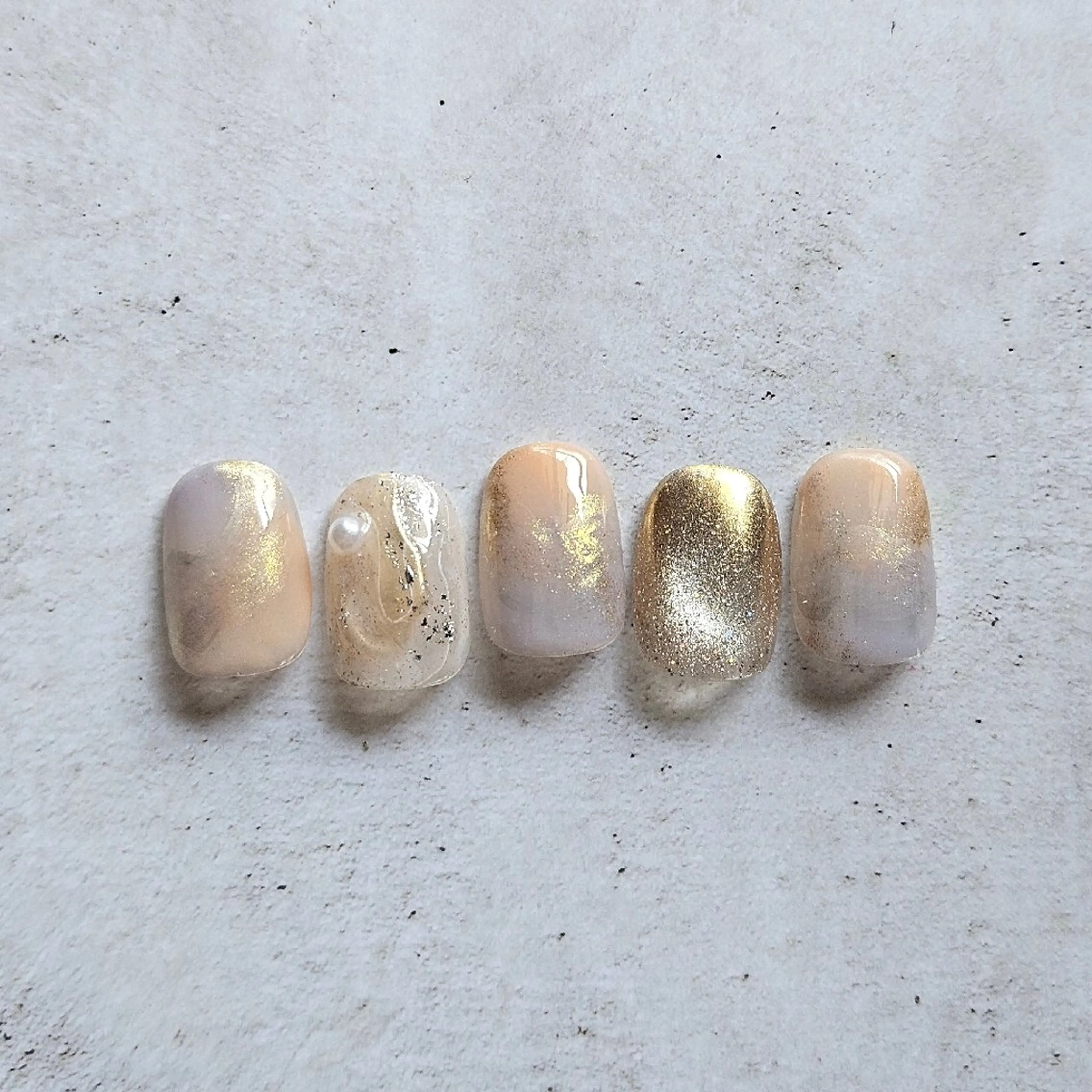 ネイル マグネットネイル 春ネイル ハンドネイル Nailsalon manoのネイルデザイン