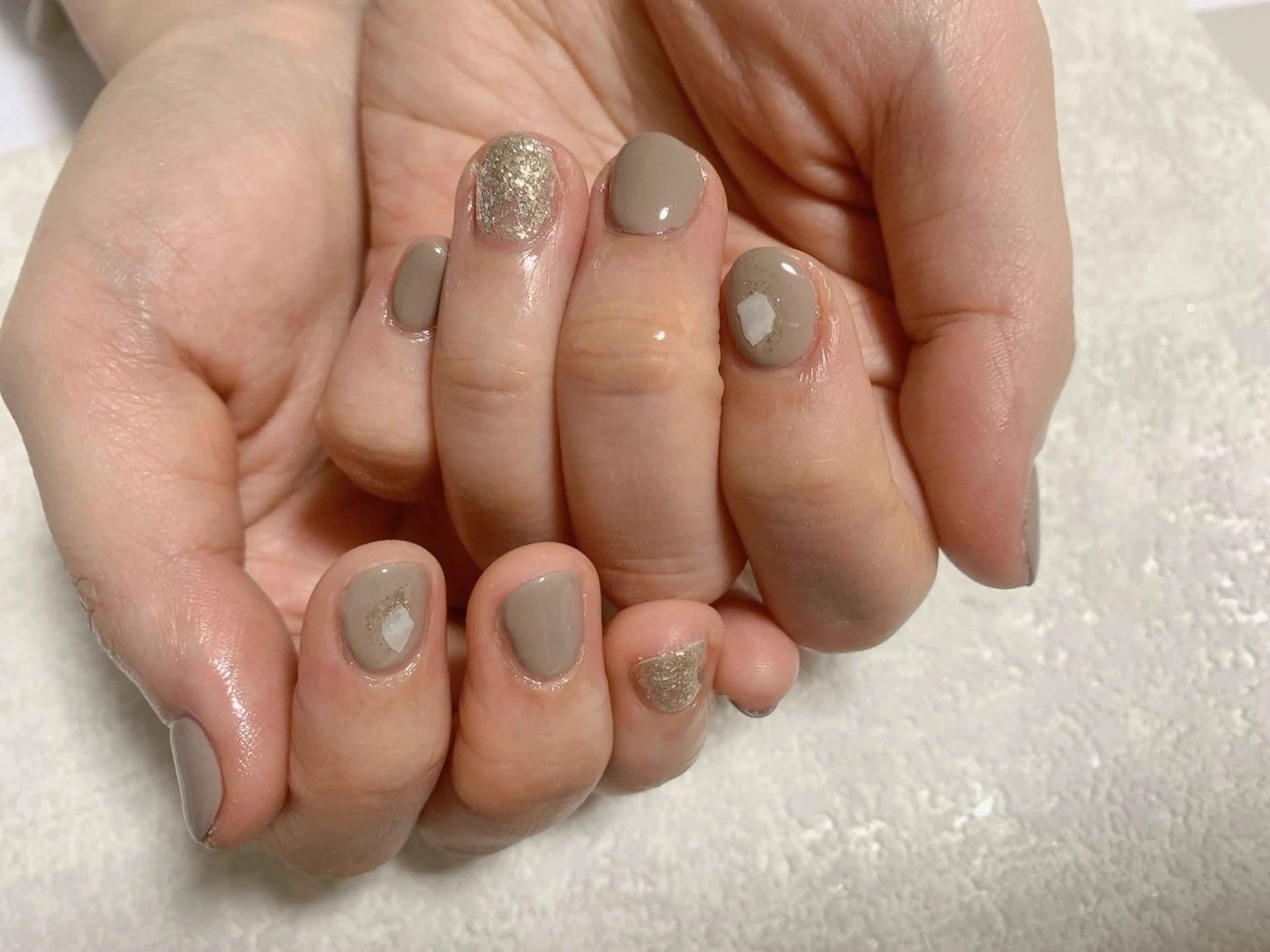 ネイル ジェルネイル ラメ(グリッター) メンズネイル パラジェル シンプルネイル kiki nail たまプラーザのネイルデザイン