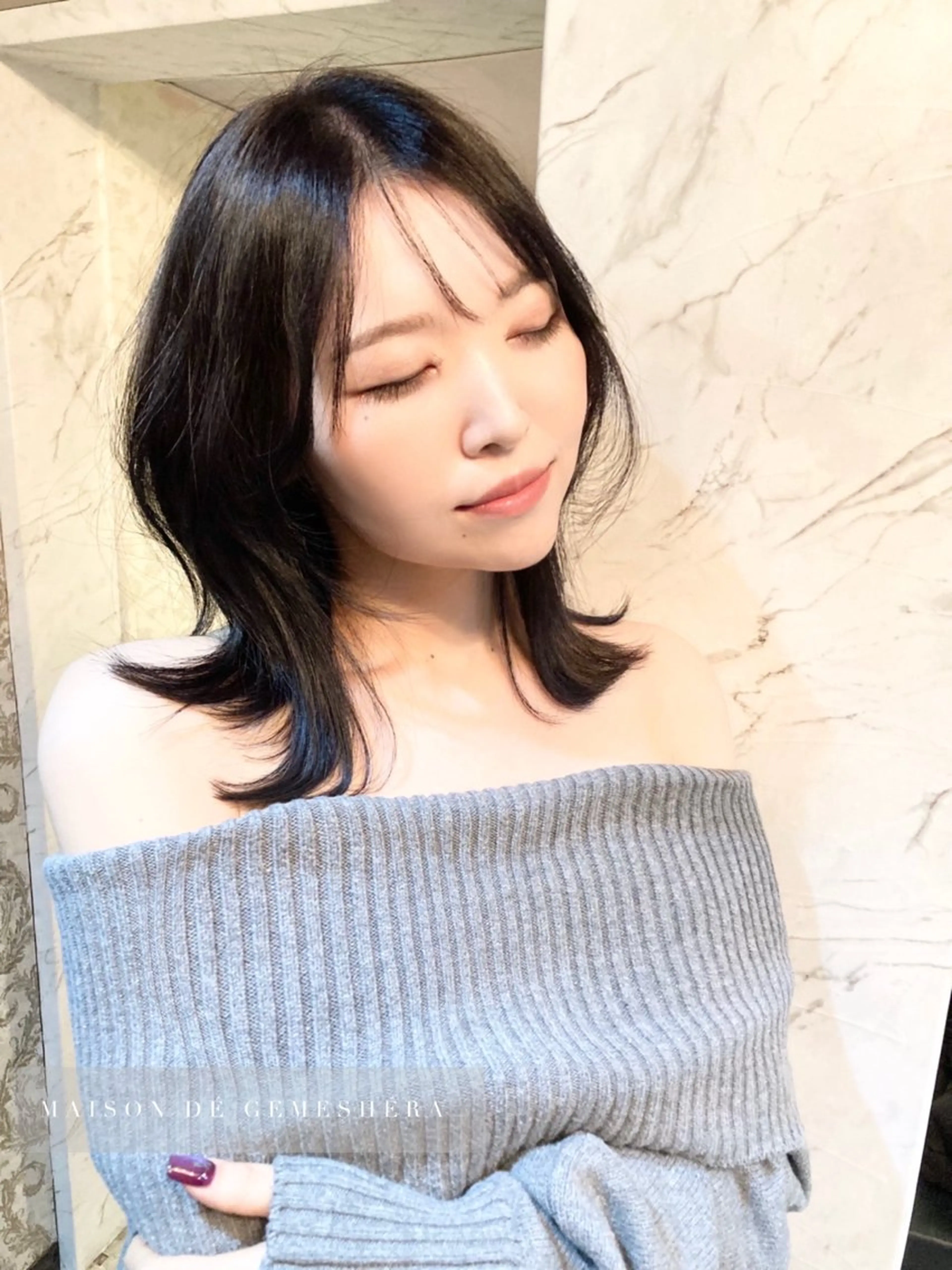 ミディアム 🗝髪質改善×カット 🪄Ji_yeongのヘアスタイル