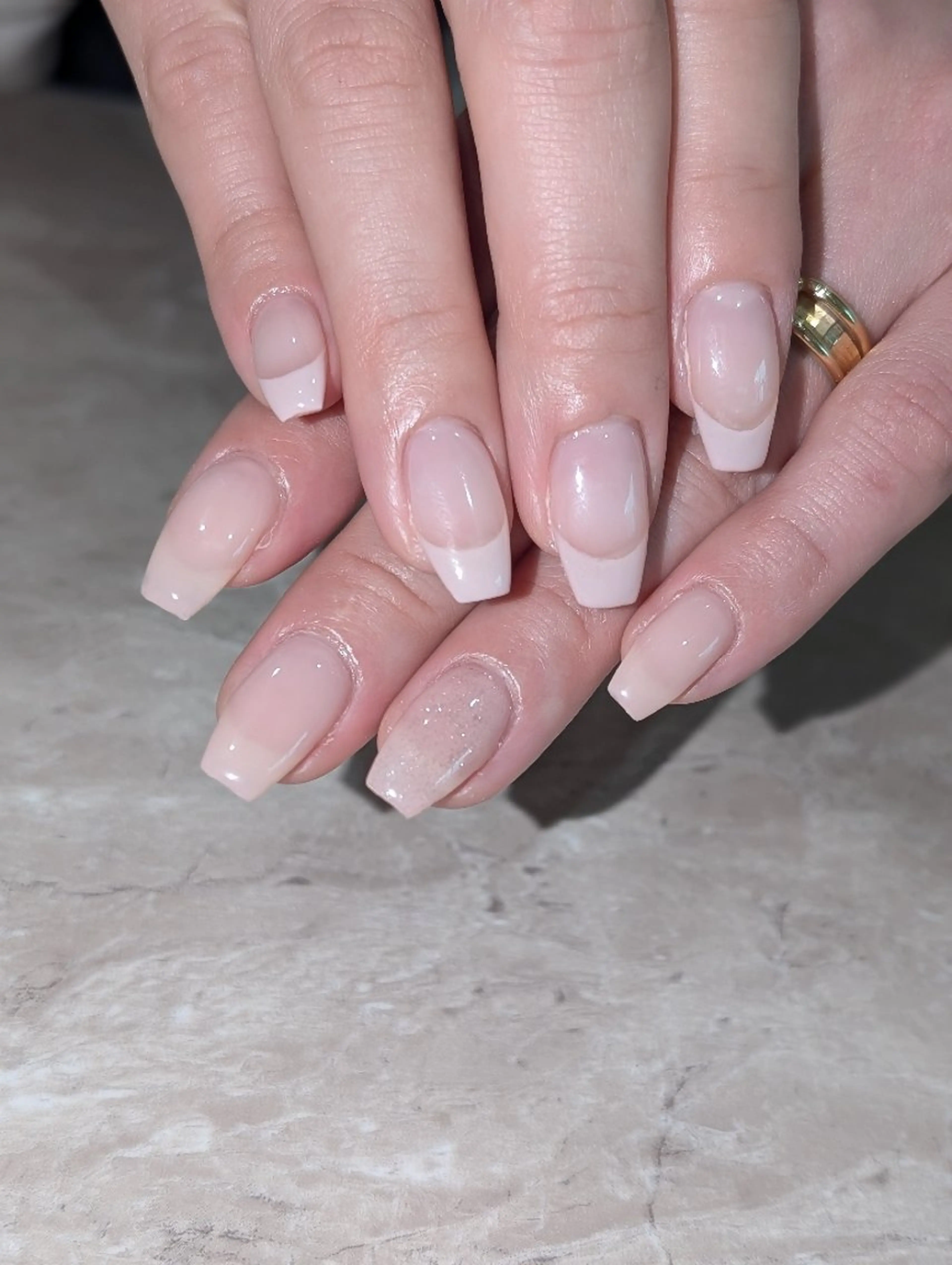 ネイル フラッシュネイル フレンチネイル ワンカラーネイル 8andyu nail♡のネイルデザイン
