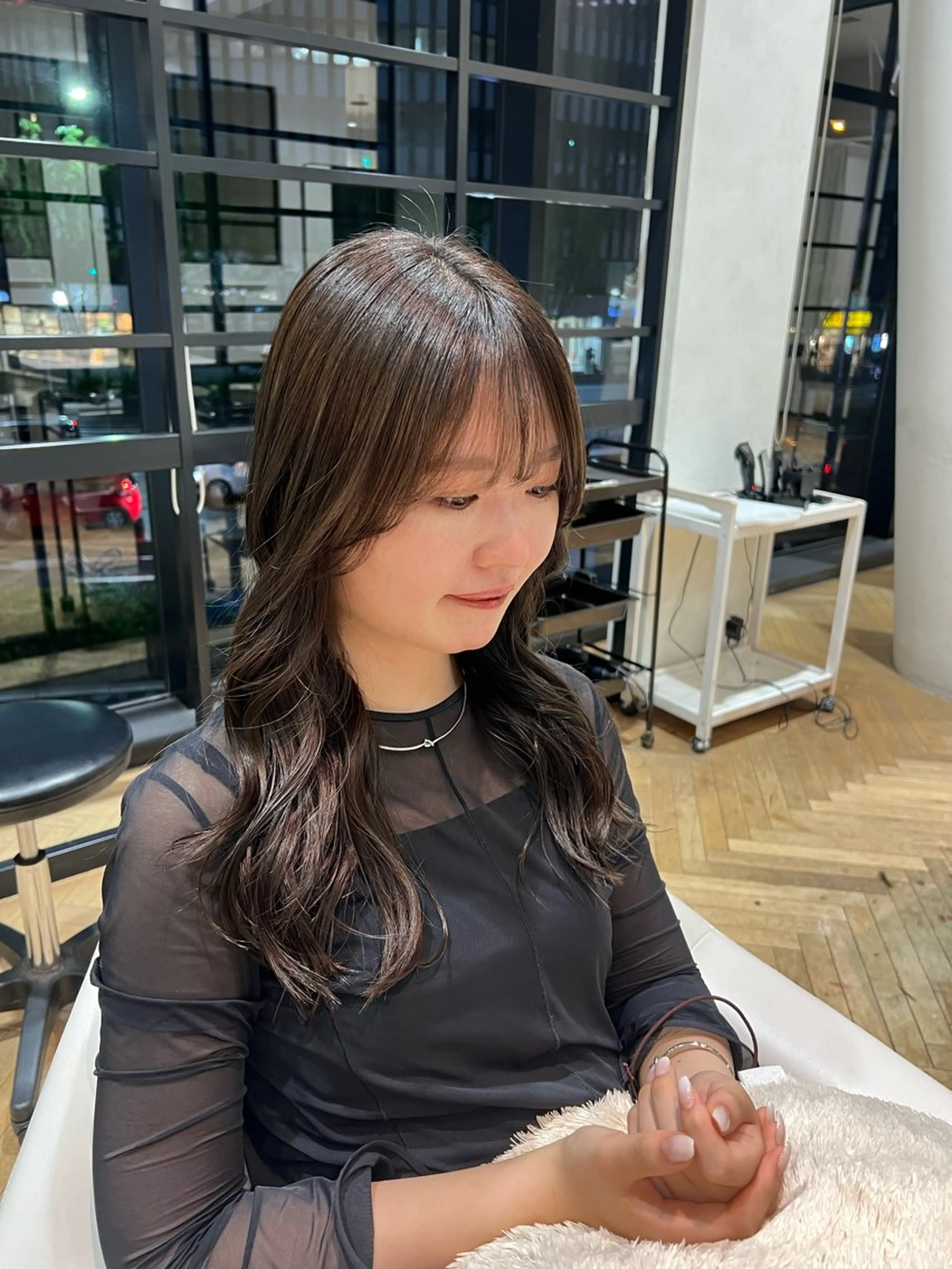 セミロング 小顔カット カット 似合わせ/レイヤー 💟SAEのヘアスタイル