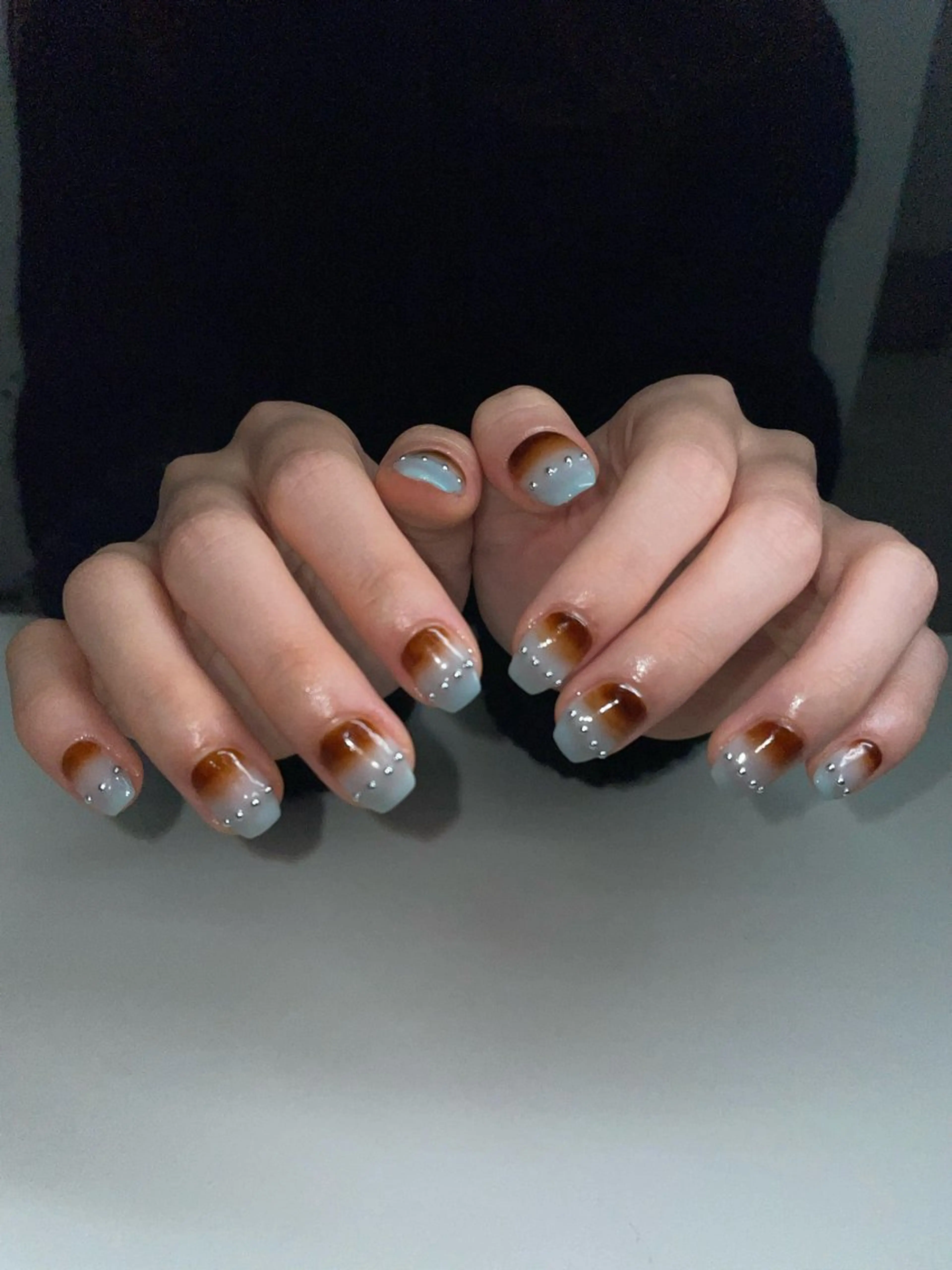 ネイル ハンドネイル うの 韓国ﾈｲﾙ໒꒱⋆⭒˚のネイルデザイン