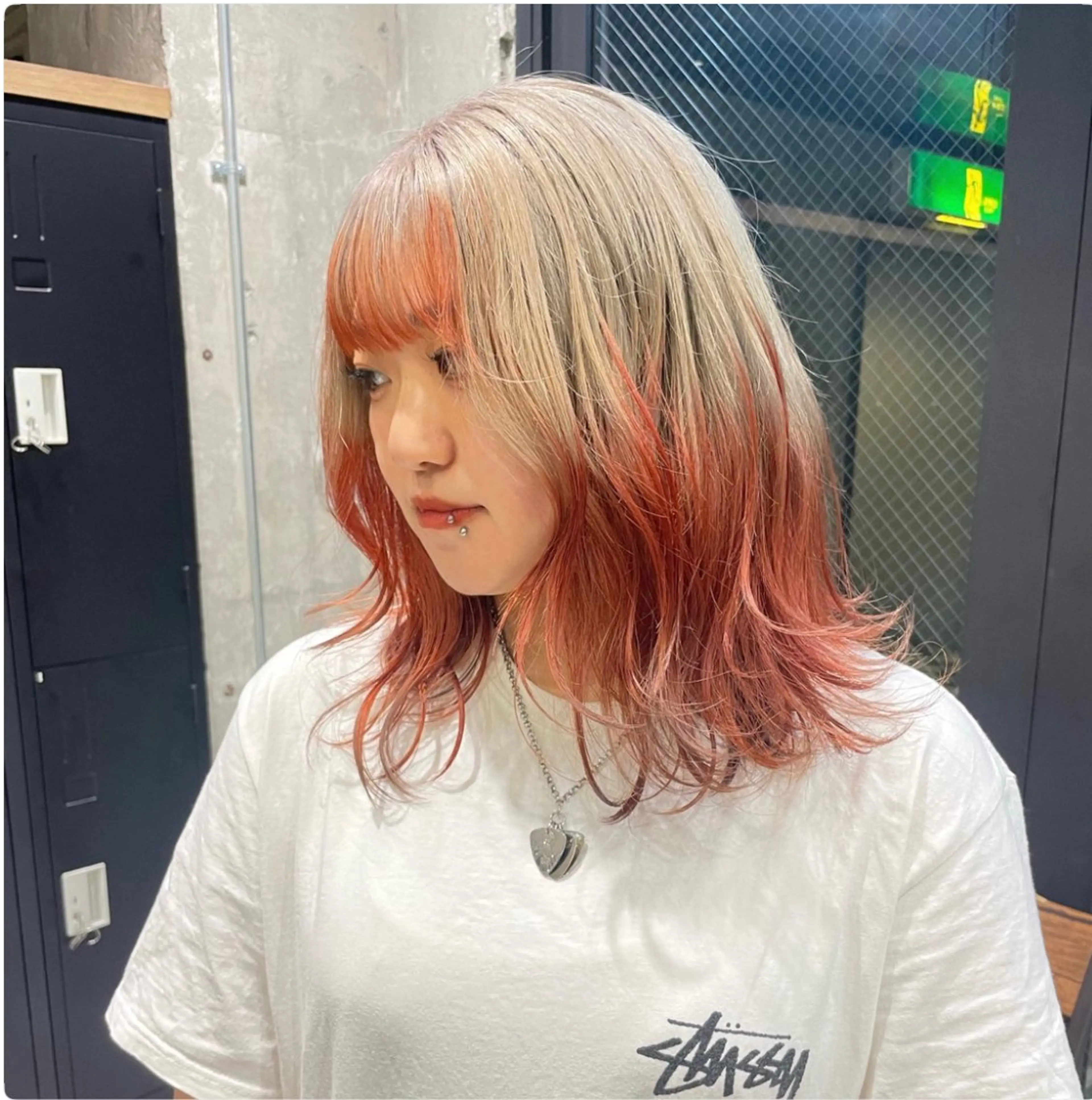 ミディアム カラー ヘアカラー ♡ハイライトカラー shinri♡のヘアスタイル