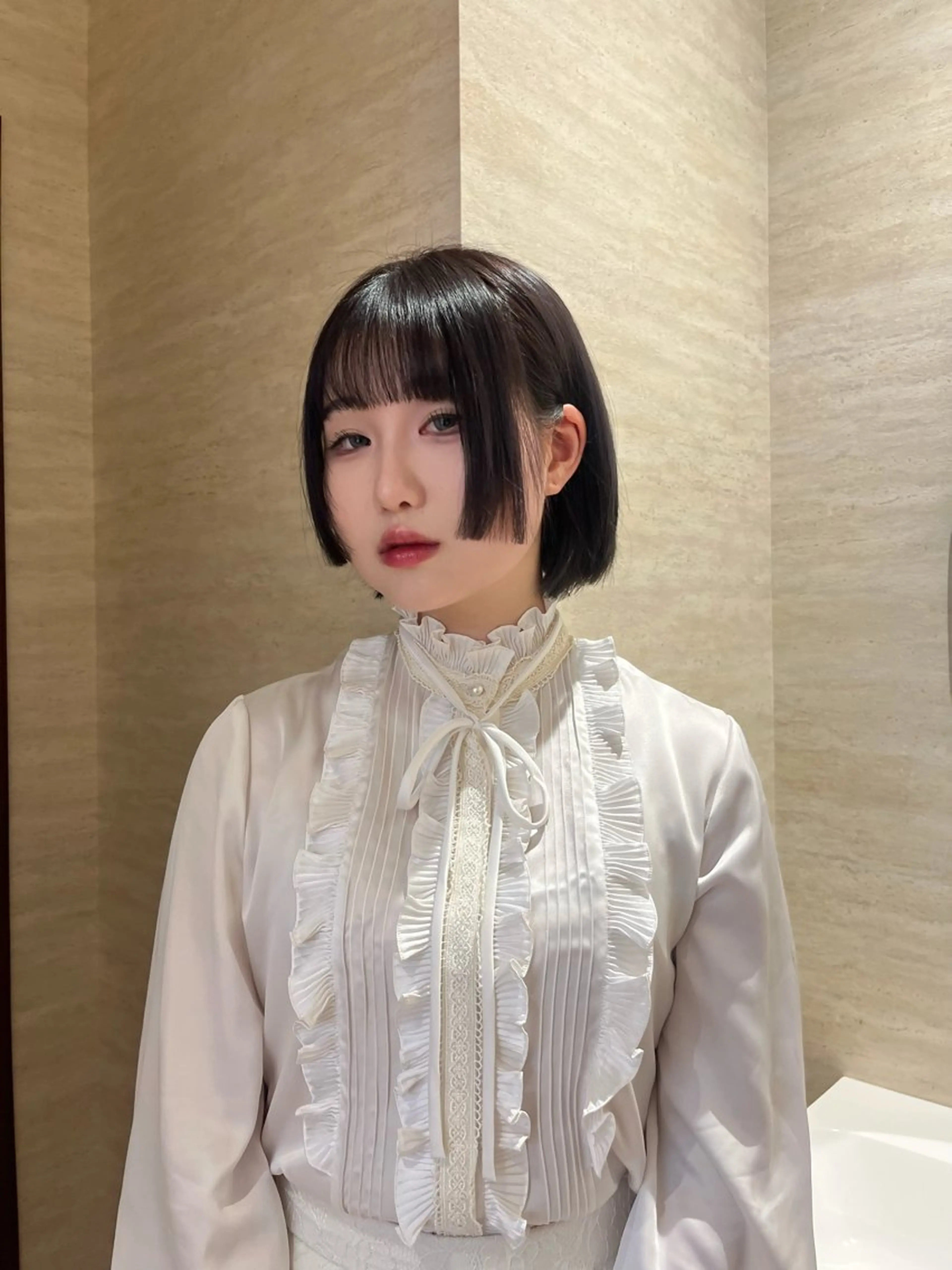 ショート カラー 柔らかい艶暖色 レイヤー🫧姫汝のヘアスタイル