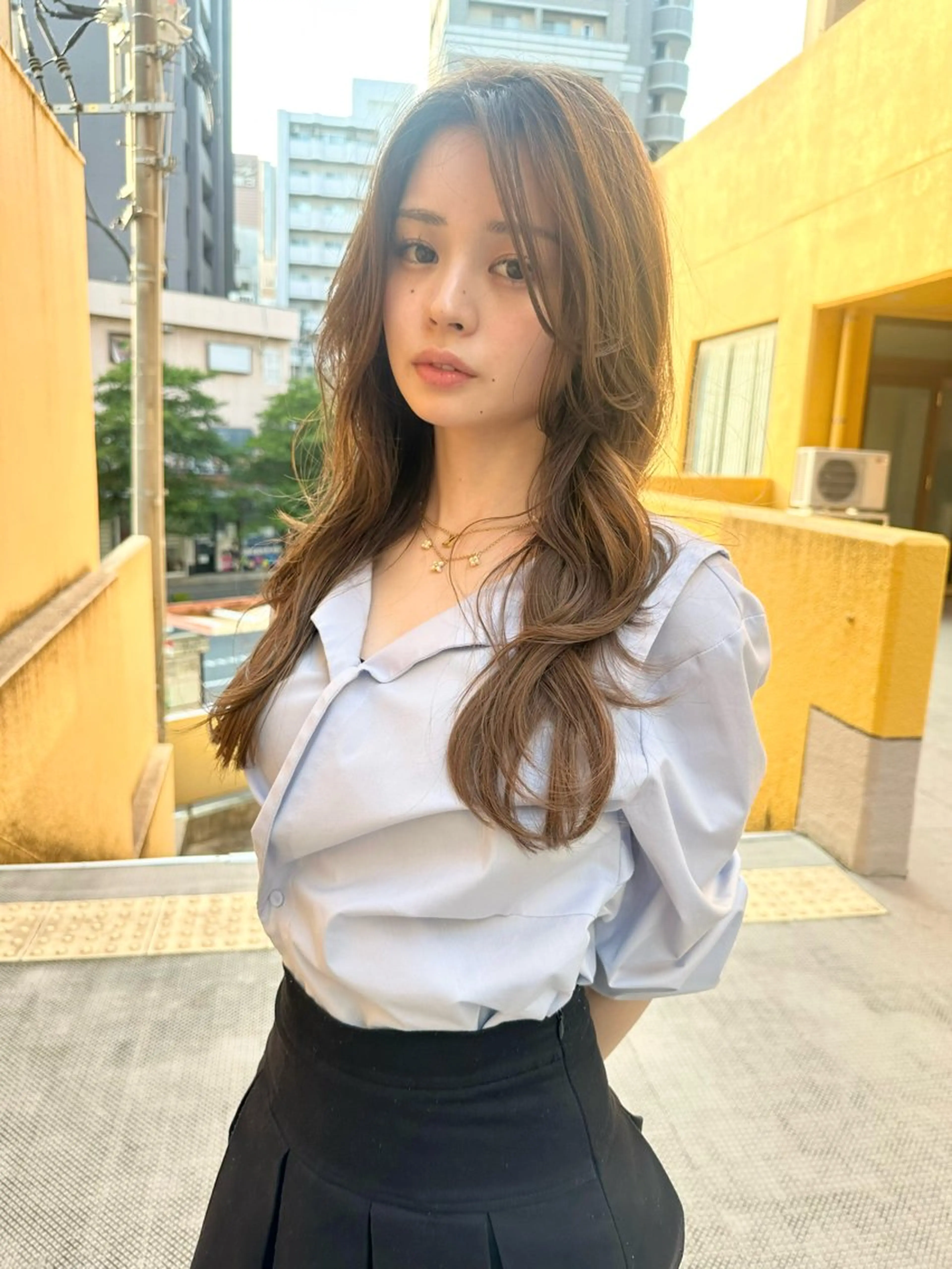 セミロング カラー カット 能隅あいかFLEAR 口コミ⭐️5.0⭐️のヘアスタイル