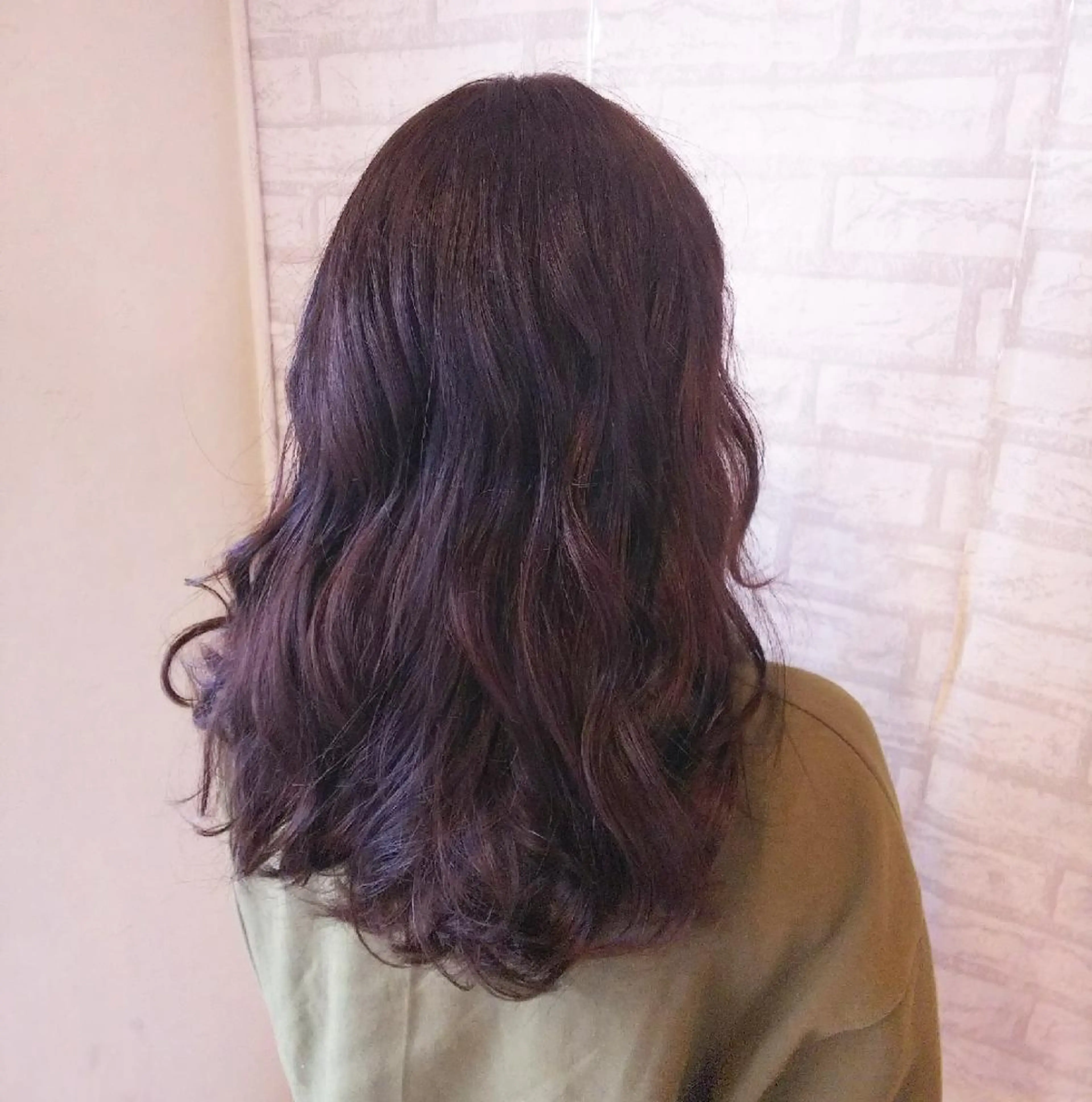 ロング カラー バイオレットカラー JIL BLAN 京都所属・RU RIのヘアスタイル