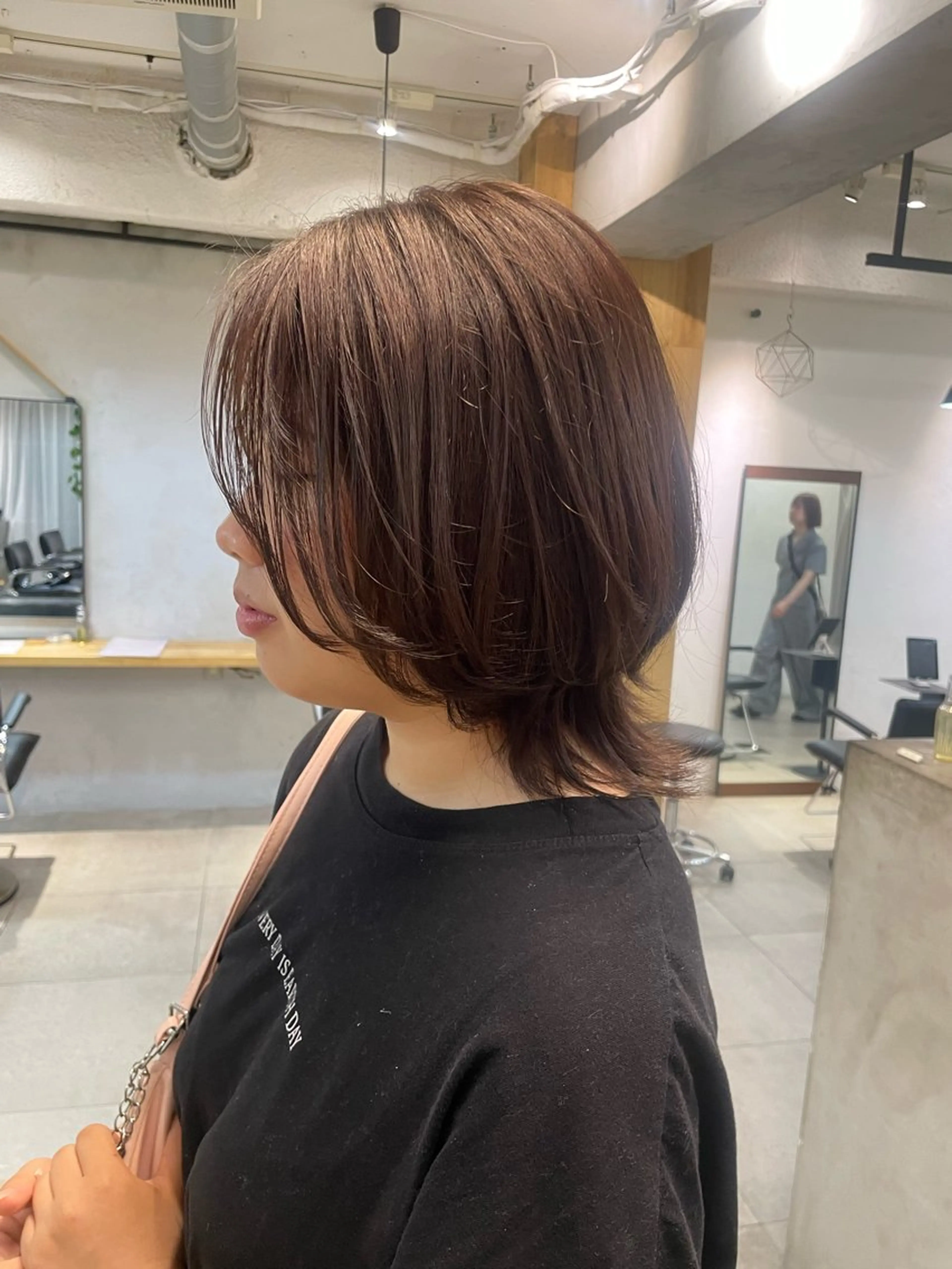 ミディアム カラー ベージュカラー ウルフカット カット ヘアカラー 赤み消し×透明感 /🌙suwa🌙のヘアスタイル