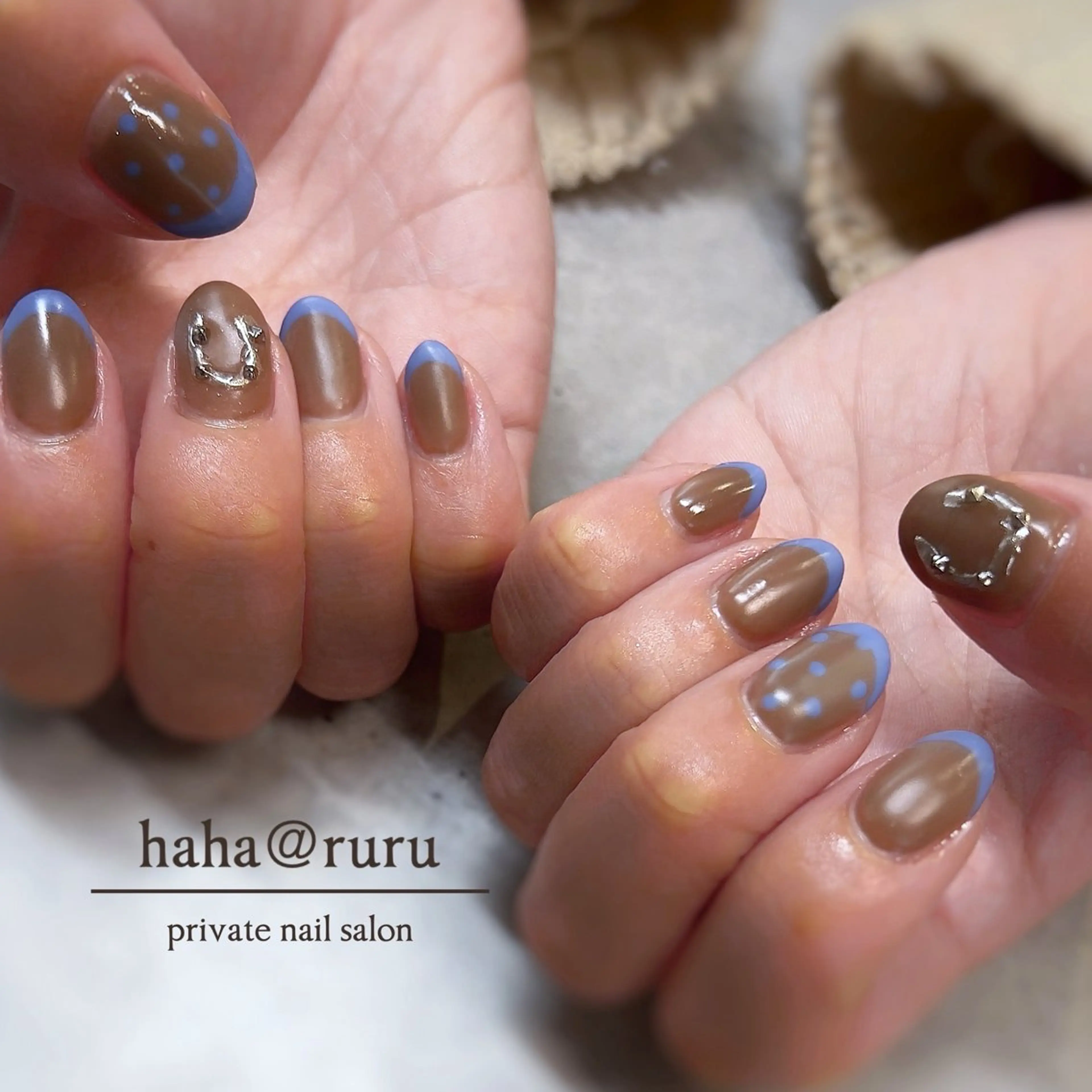 ネイル フレンチネイル マットネイル ハンドネイル haha@ ruruのネイルデザイン