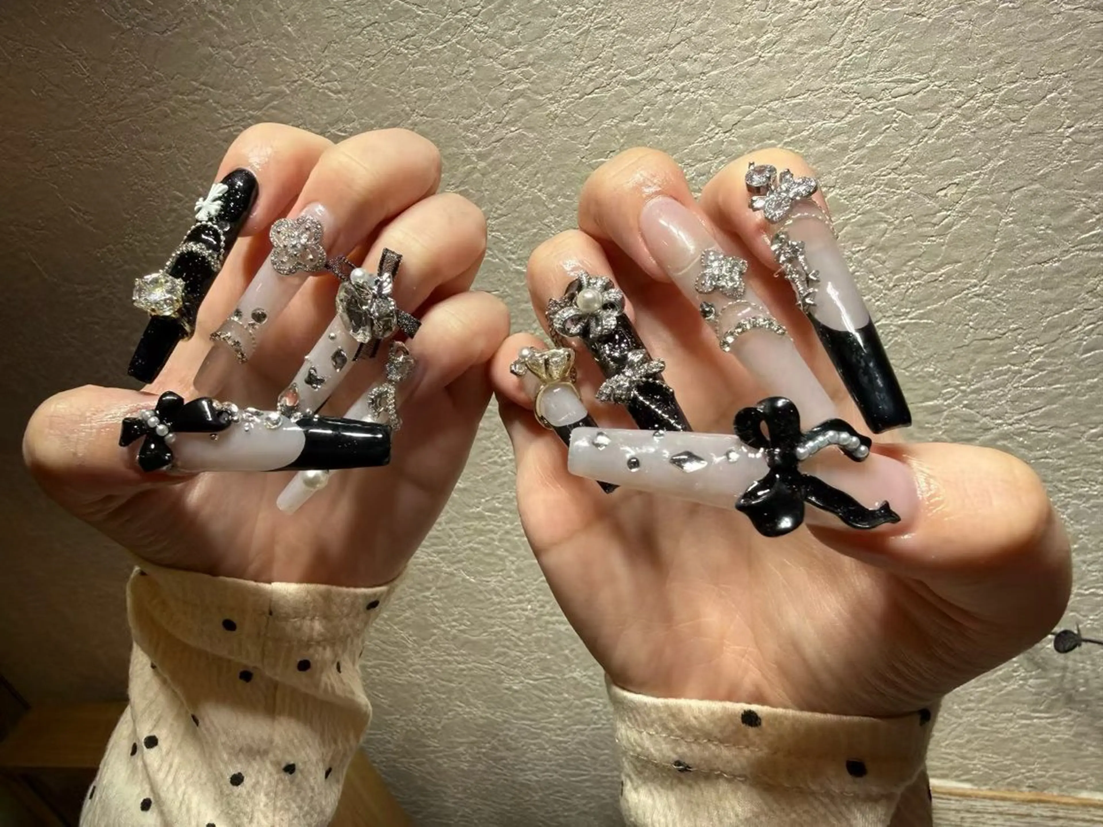 ネイル アートネイル フットネイル ジェルネイル ハート マグネットネイル babarla Nailのネイルデザイン