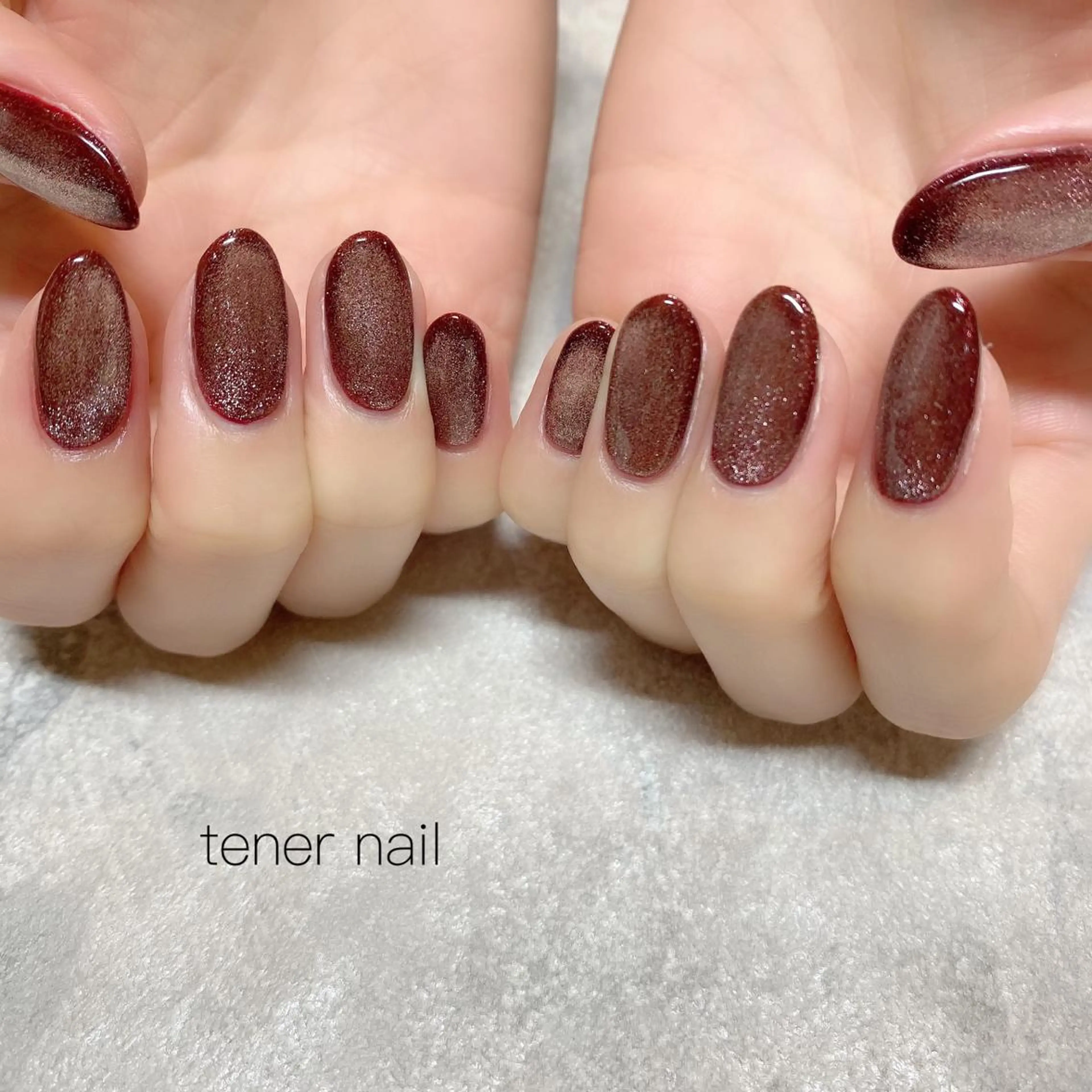 ネイル ブラウン マグネットネイル テネルネイル tener nailのネイルデザイン