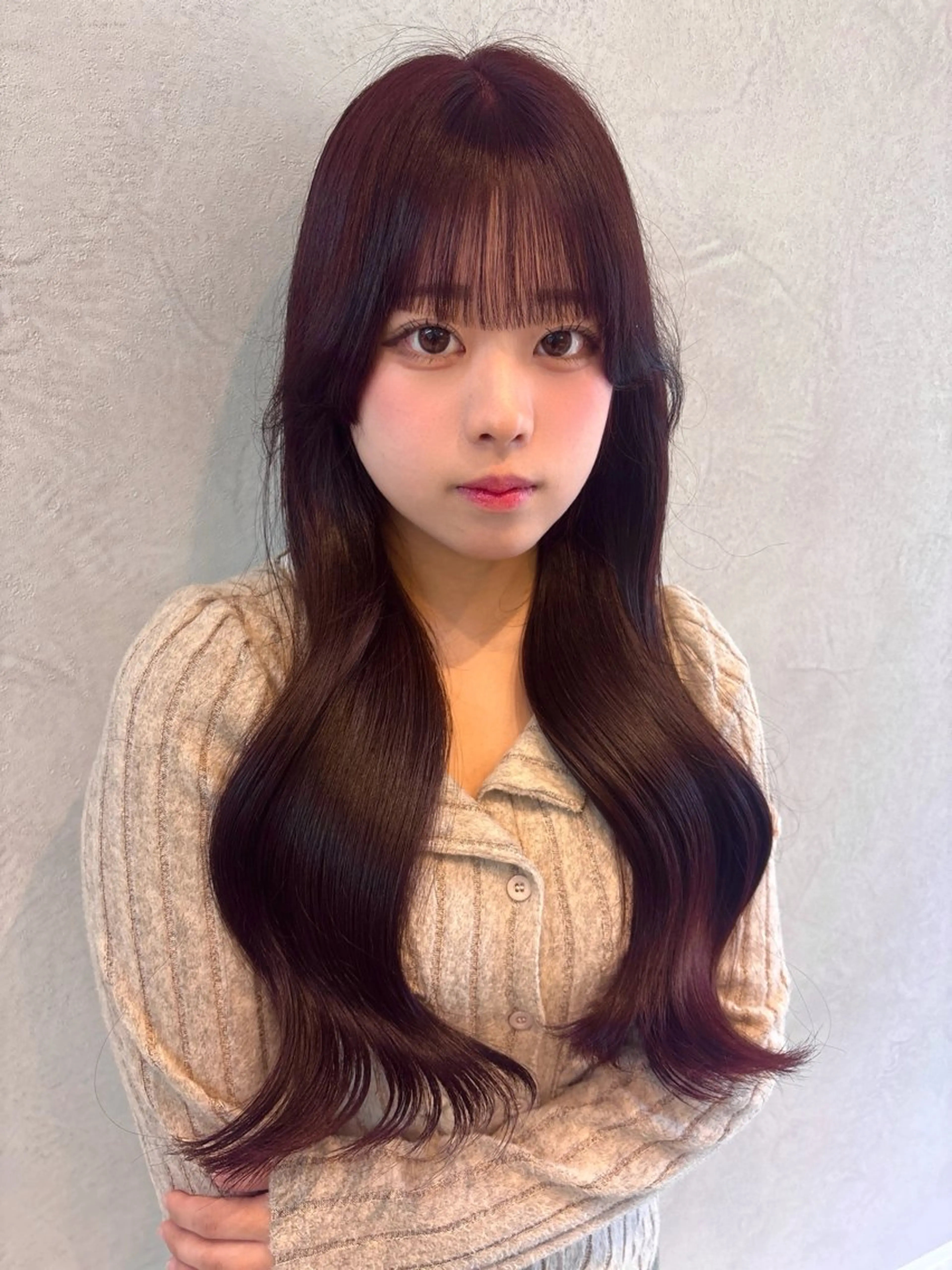 ロング カラー レッドカラー ヘアカラー トリートメント 🎀asumi/大宮 /モデル様募集中🎀のヘアスタイル