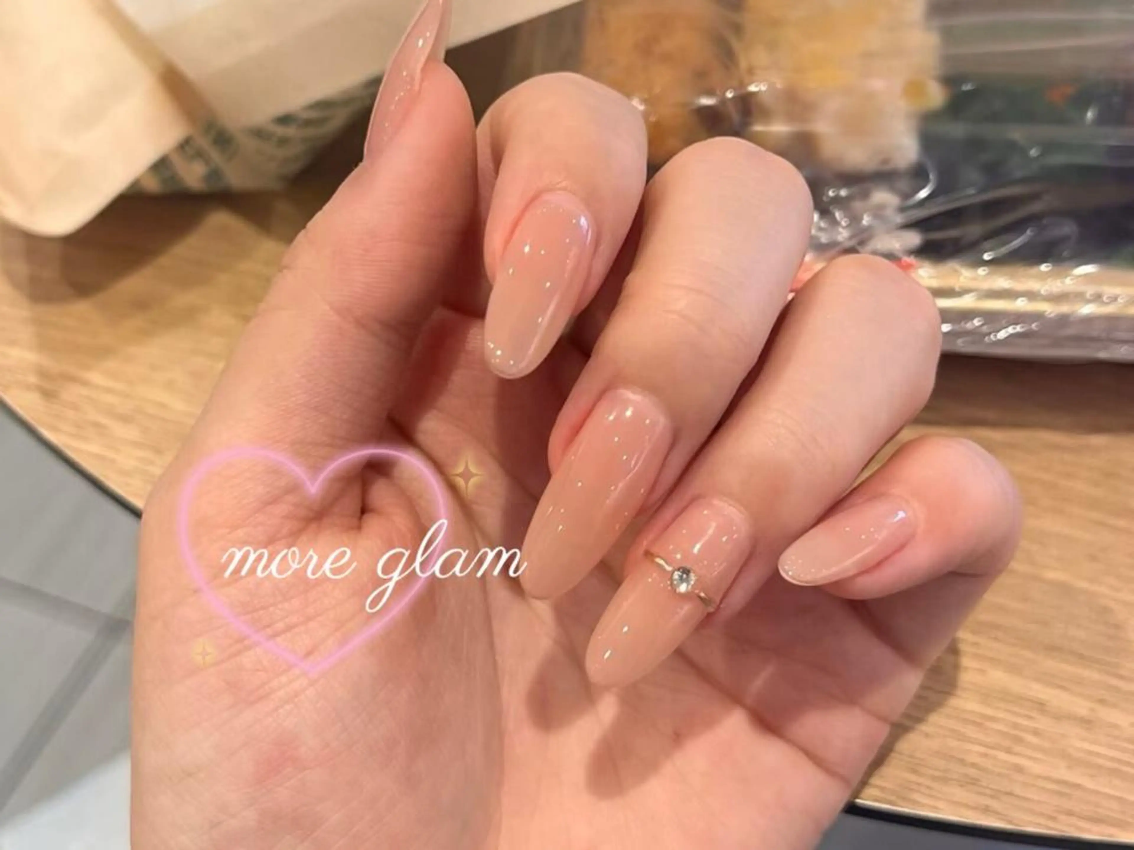 ネイル 長さ出し フットネイル フレンチネイル ジェルネイル ガラスフレンチ MoreGlam ネイルのネイルデザイン