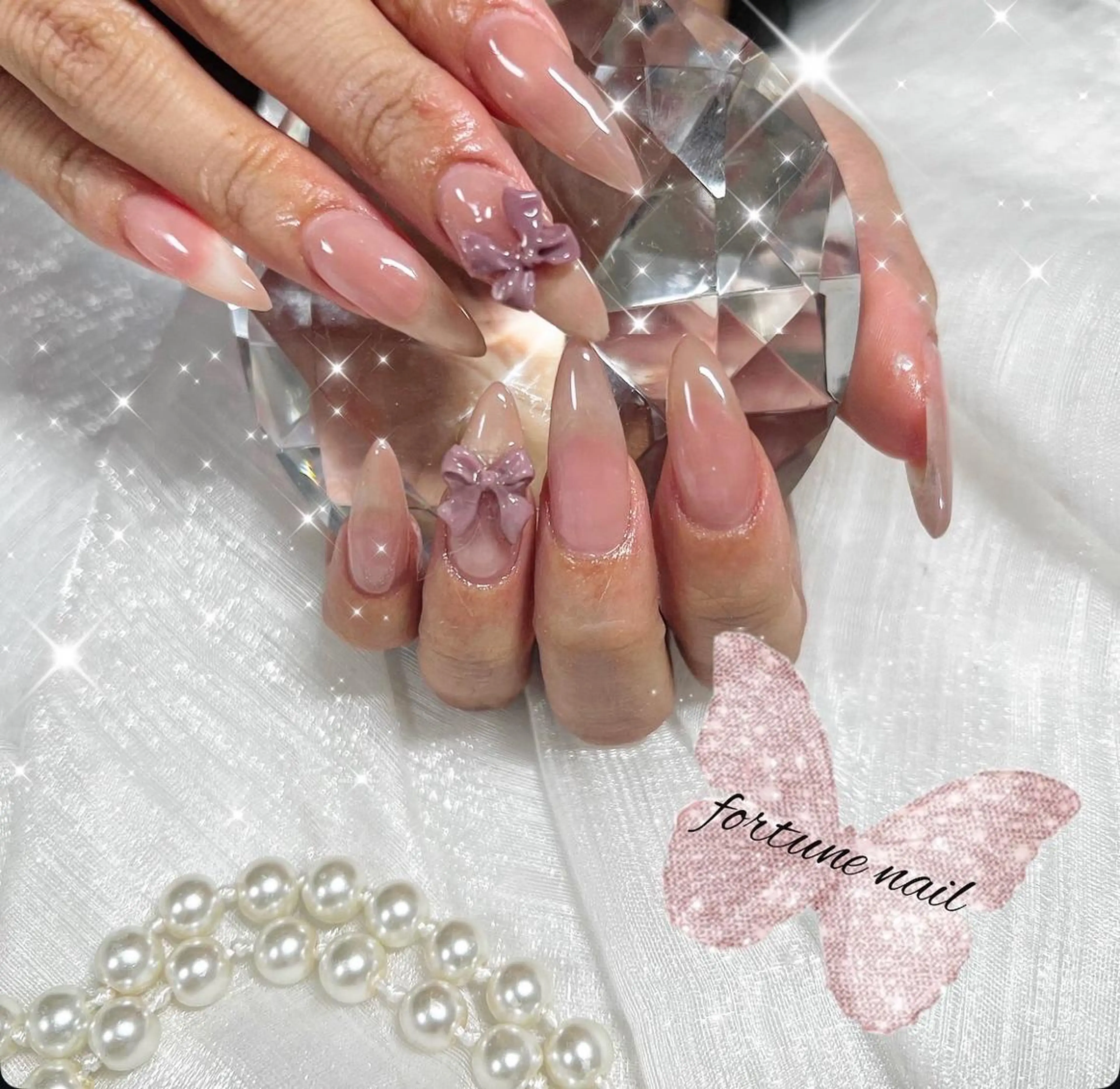 💜ハンドオフあり🤍ワンカラーネイル💜の写真