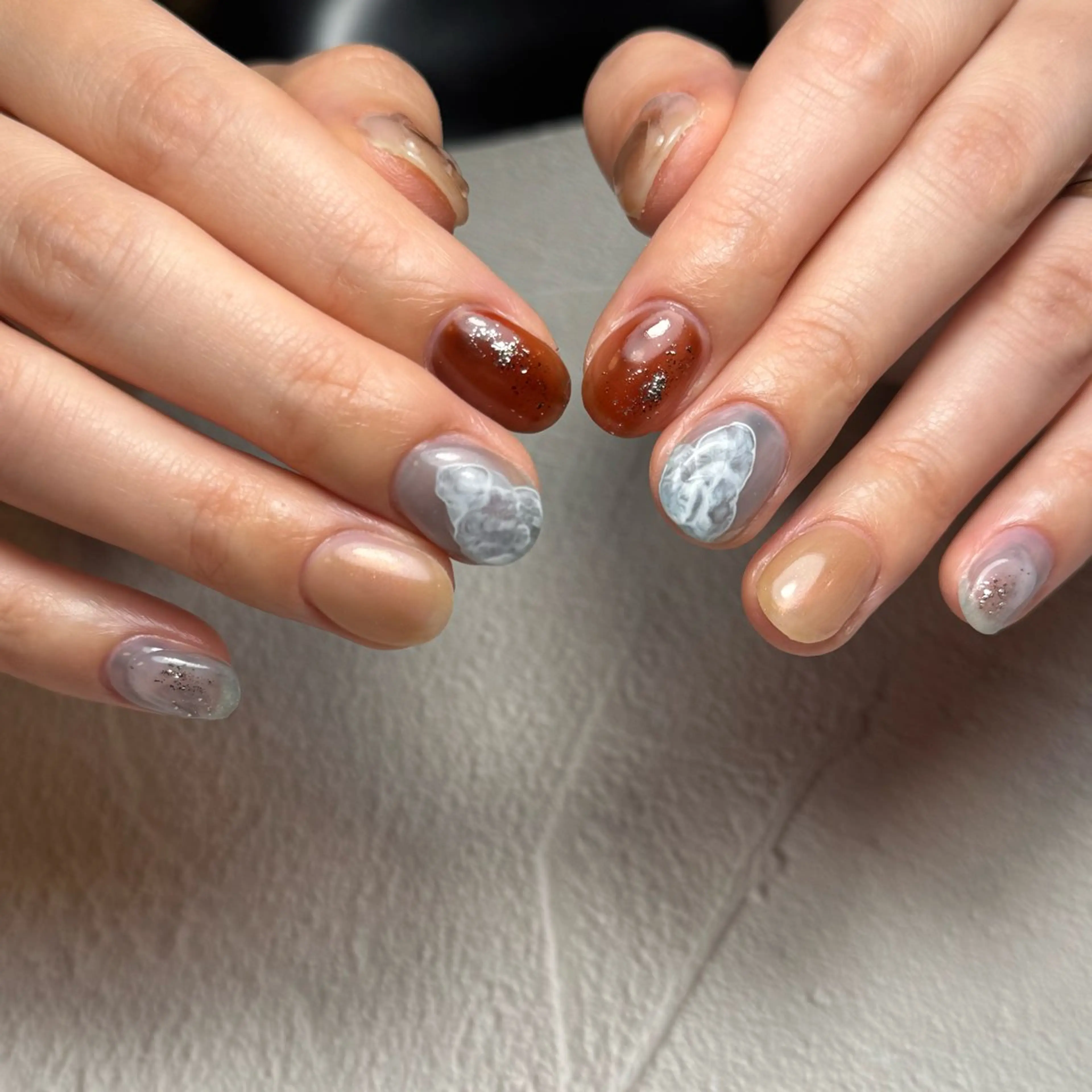 ネイル ジェルネイル ニュアンスネイル パラジェル ハンドネイル 4/5予約可◎ Harunoのネイルデザイン