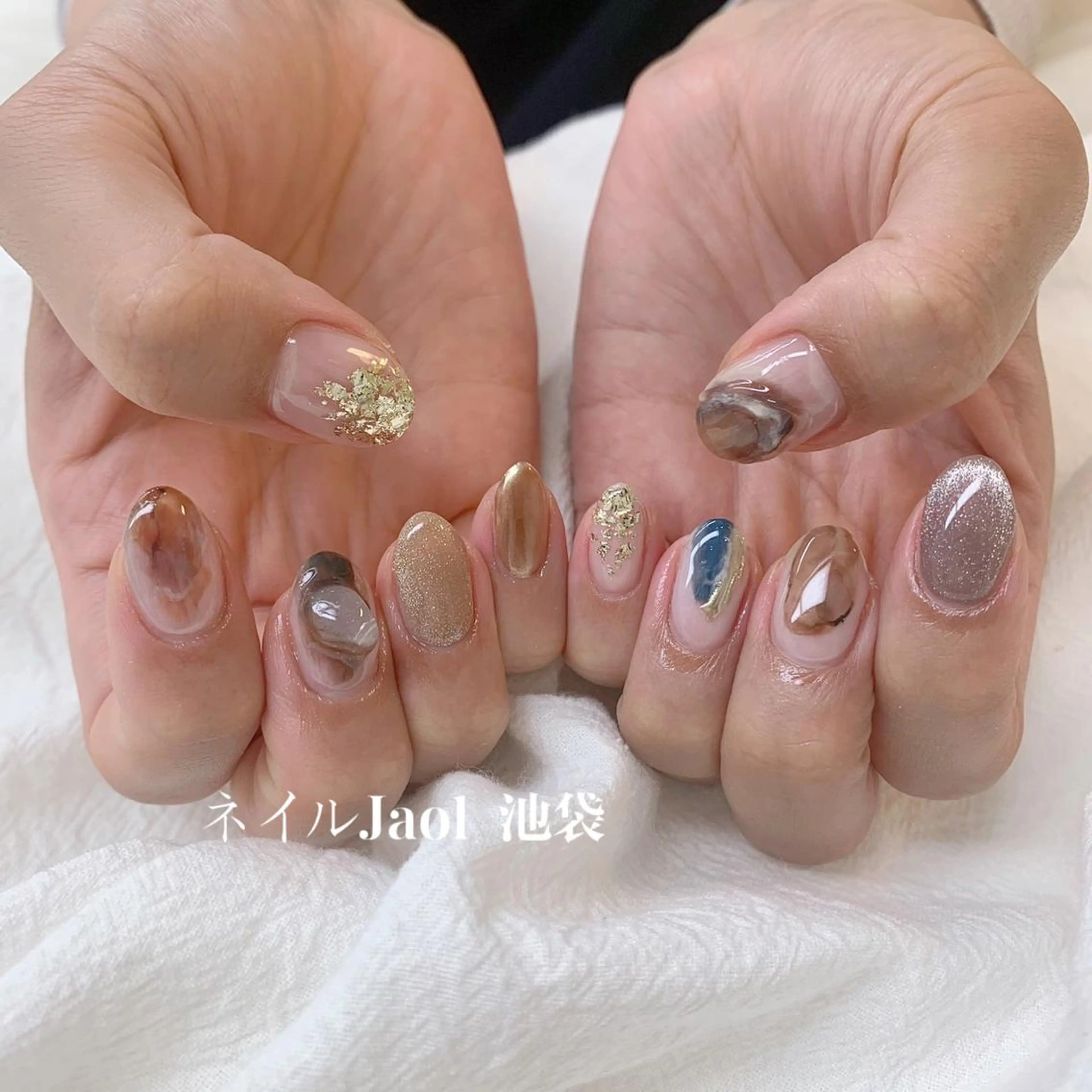 ミディアム ハンドネイル ネイルJaol 池袋のネイルデザイン