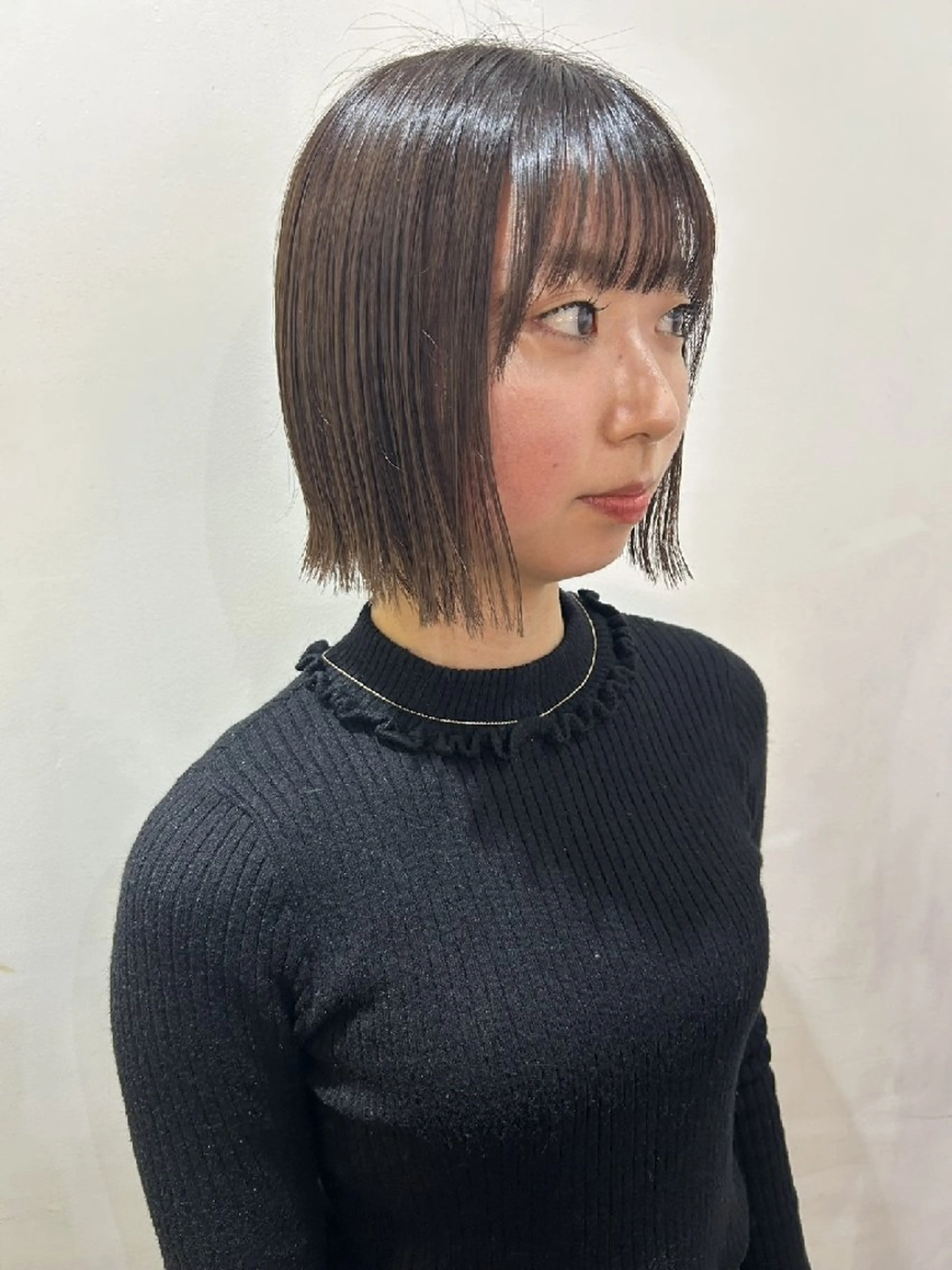 ショート 切りっぱなしボブ ボブ 外ハネヘア カット 新宿×扱いやすいボブ /ボブ専門TAMEのヘアスタイル