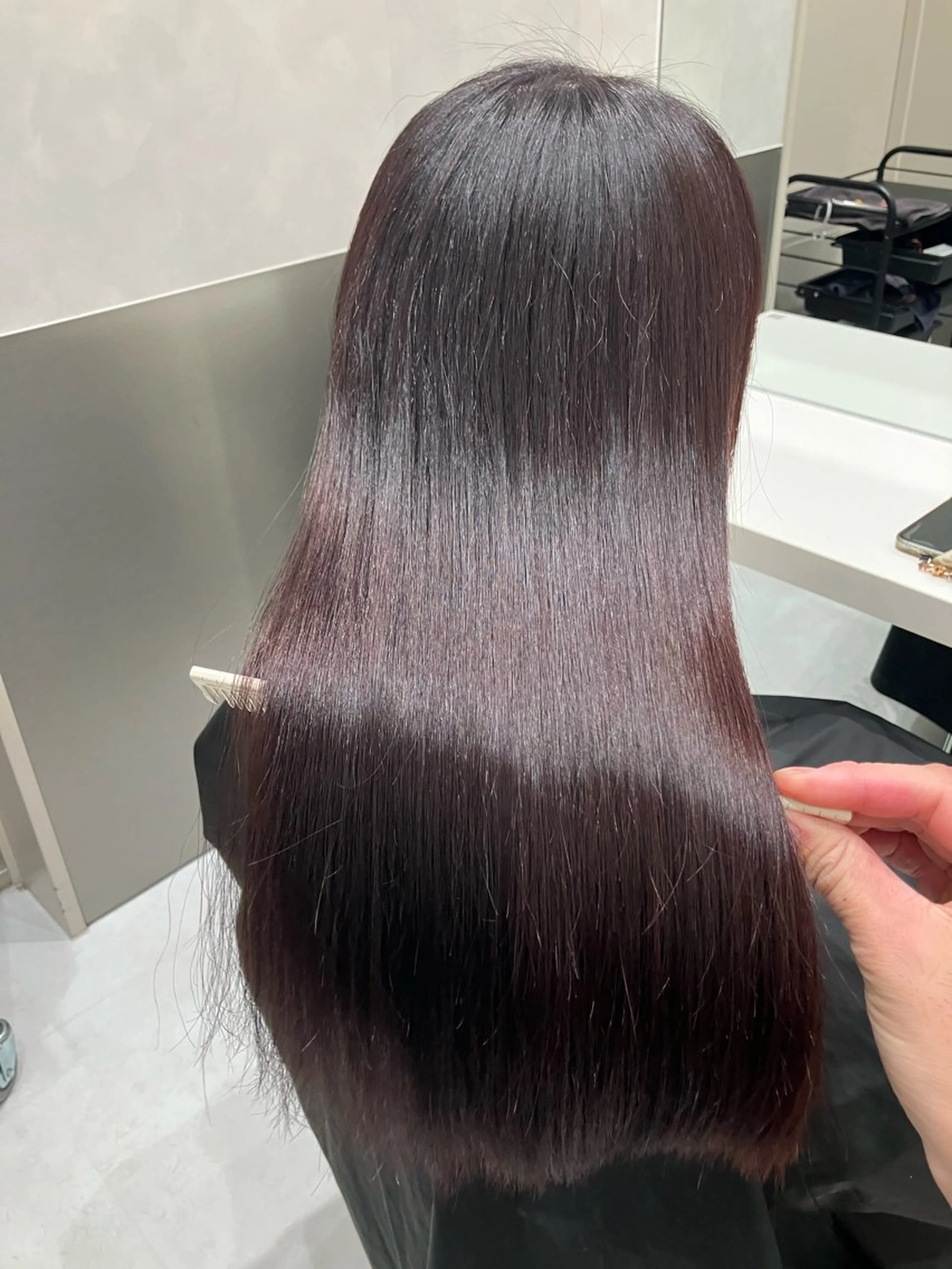 ロング カラー ヘアカラー トリートメント 💖ブリーチなし透明 感💖ASAHIのヘアスタイル