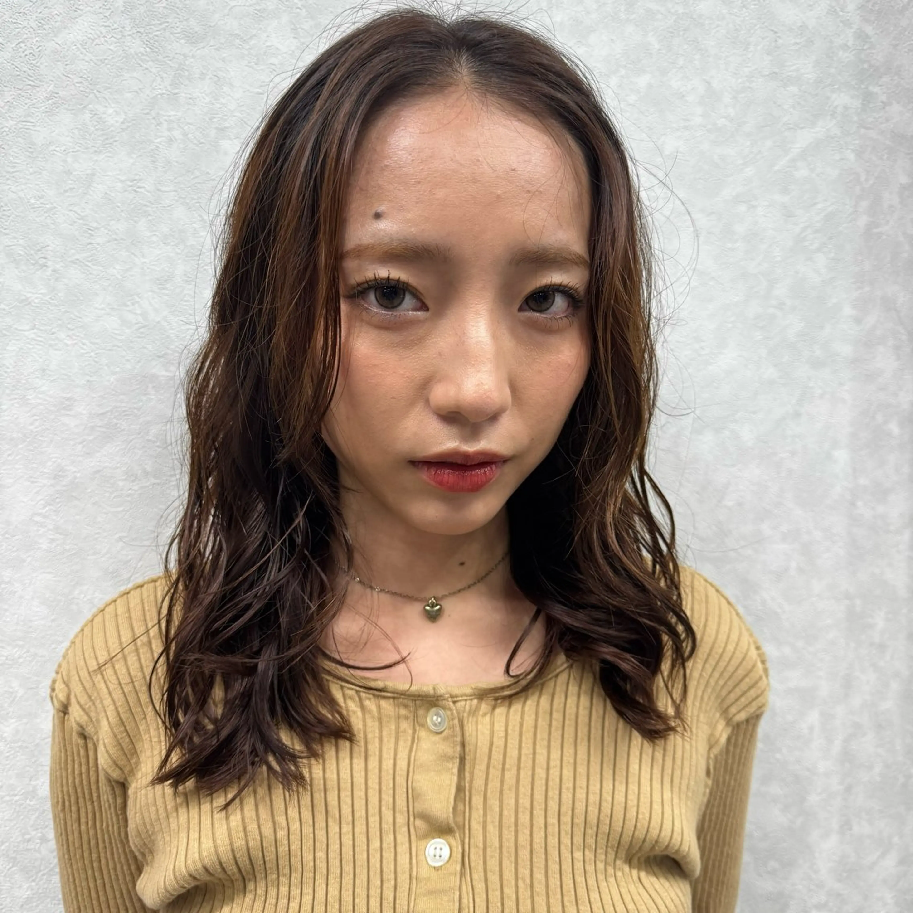 セミロング パーマ パーマモデル募集中 渥美翔人のヘアスタイル