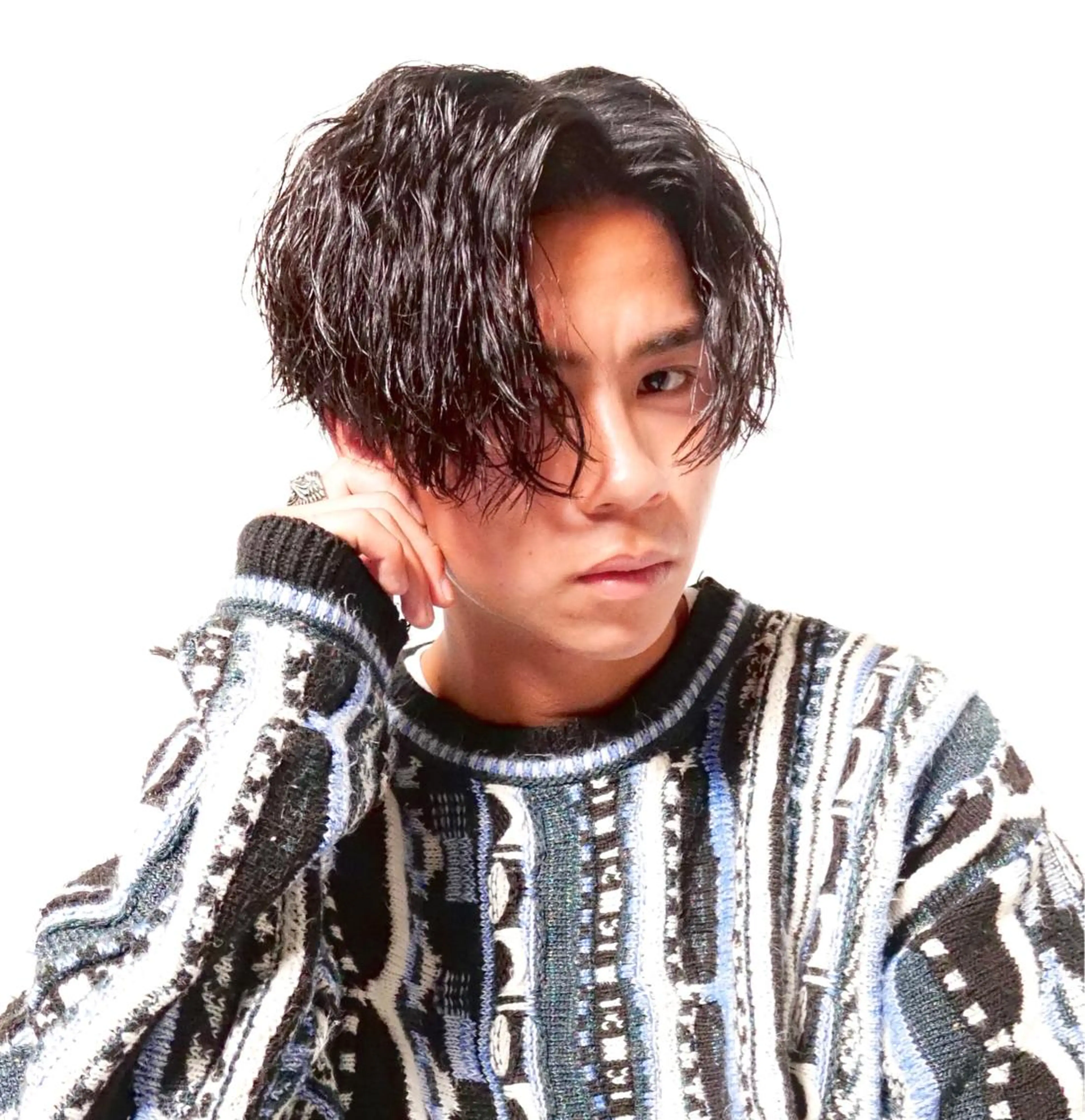 ショート メンズ メンズパーマ 波巻きパーマ fifth リュウセイのヘアスタイル