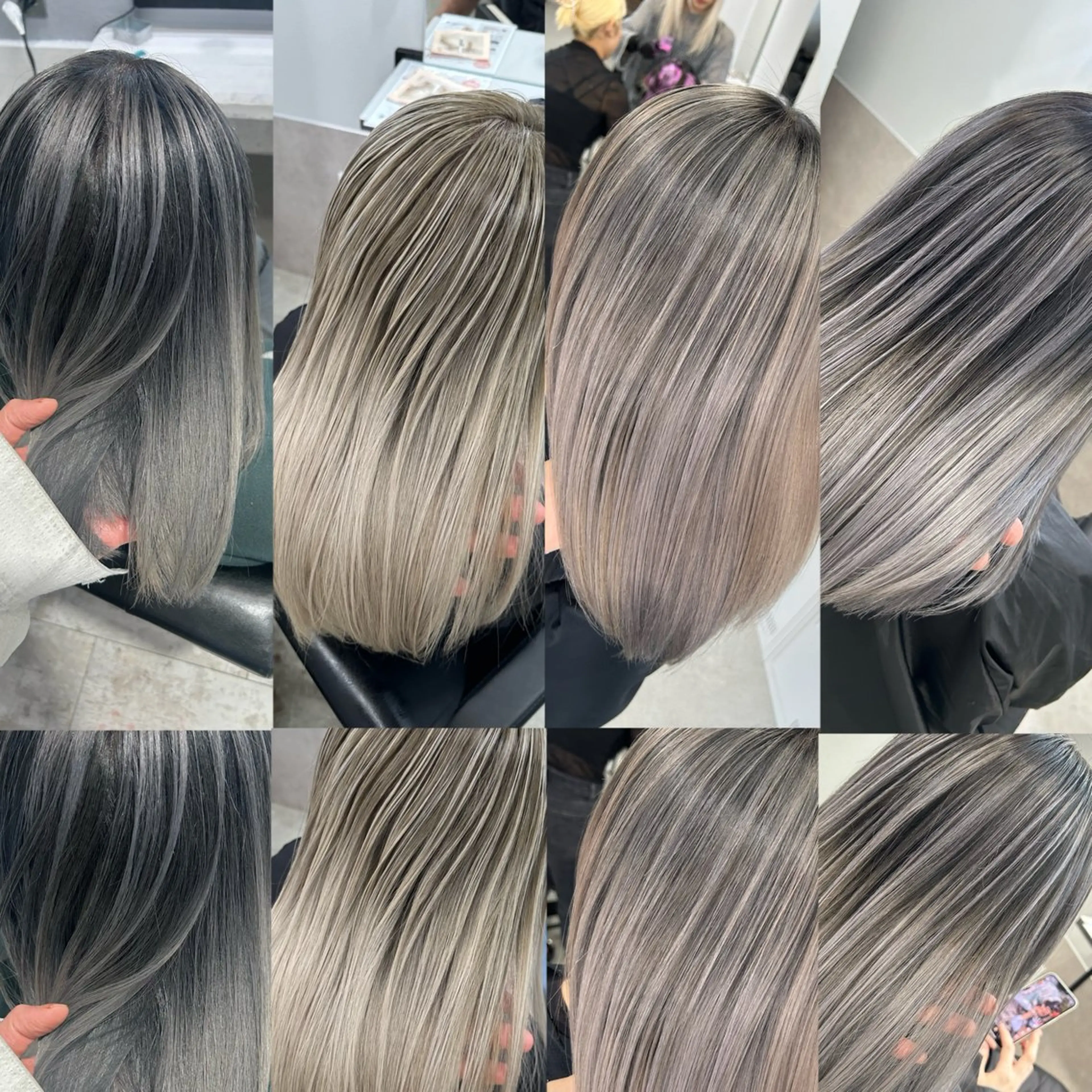 ミディアム カラー バレイヤージュ レイヤーカット Giselハヤシ ケンタのヘアスタイル