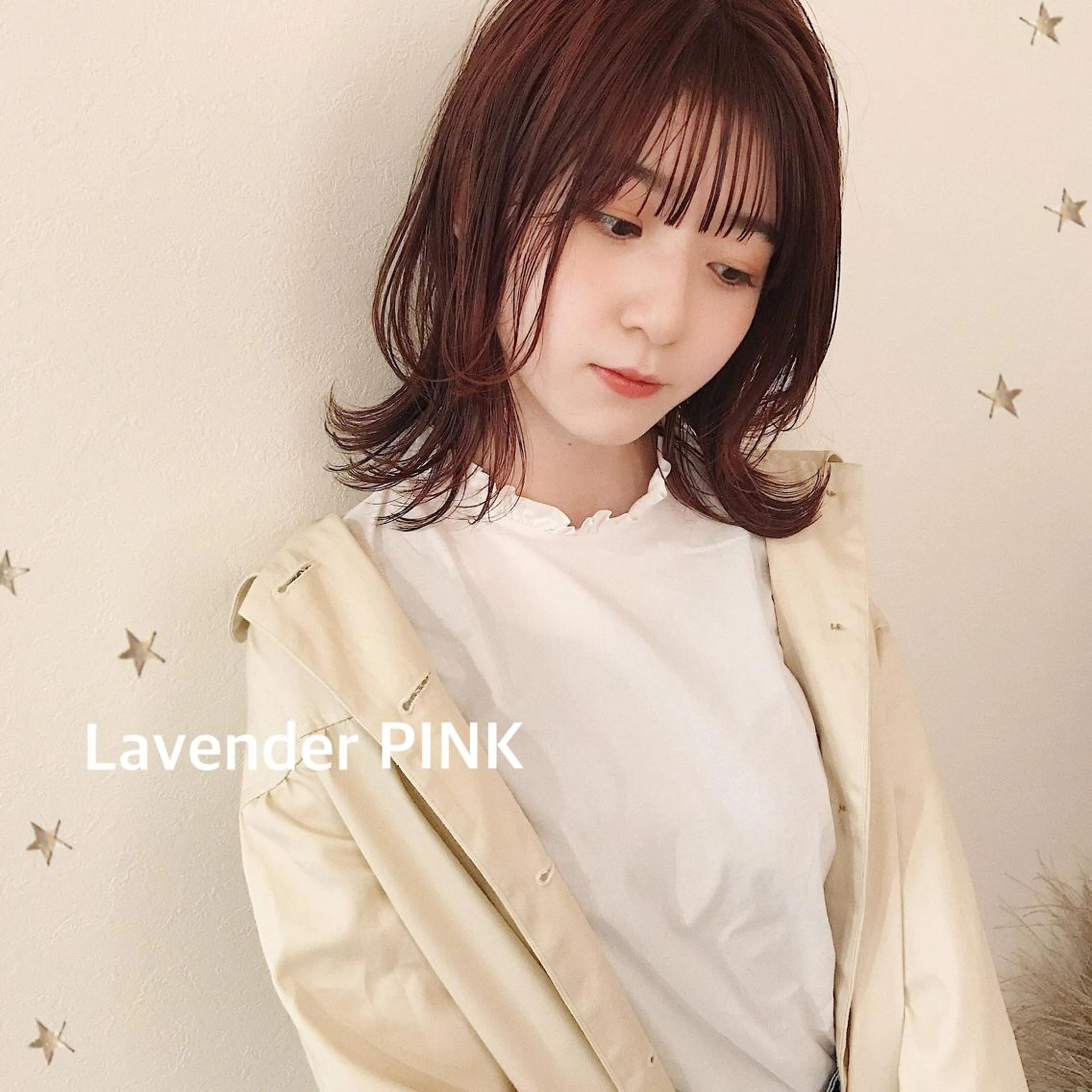 ミディアム カラー カット ヘアカラー 市川 千夏のヘアスタイル