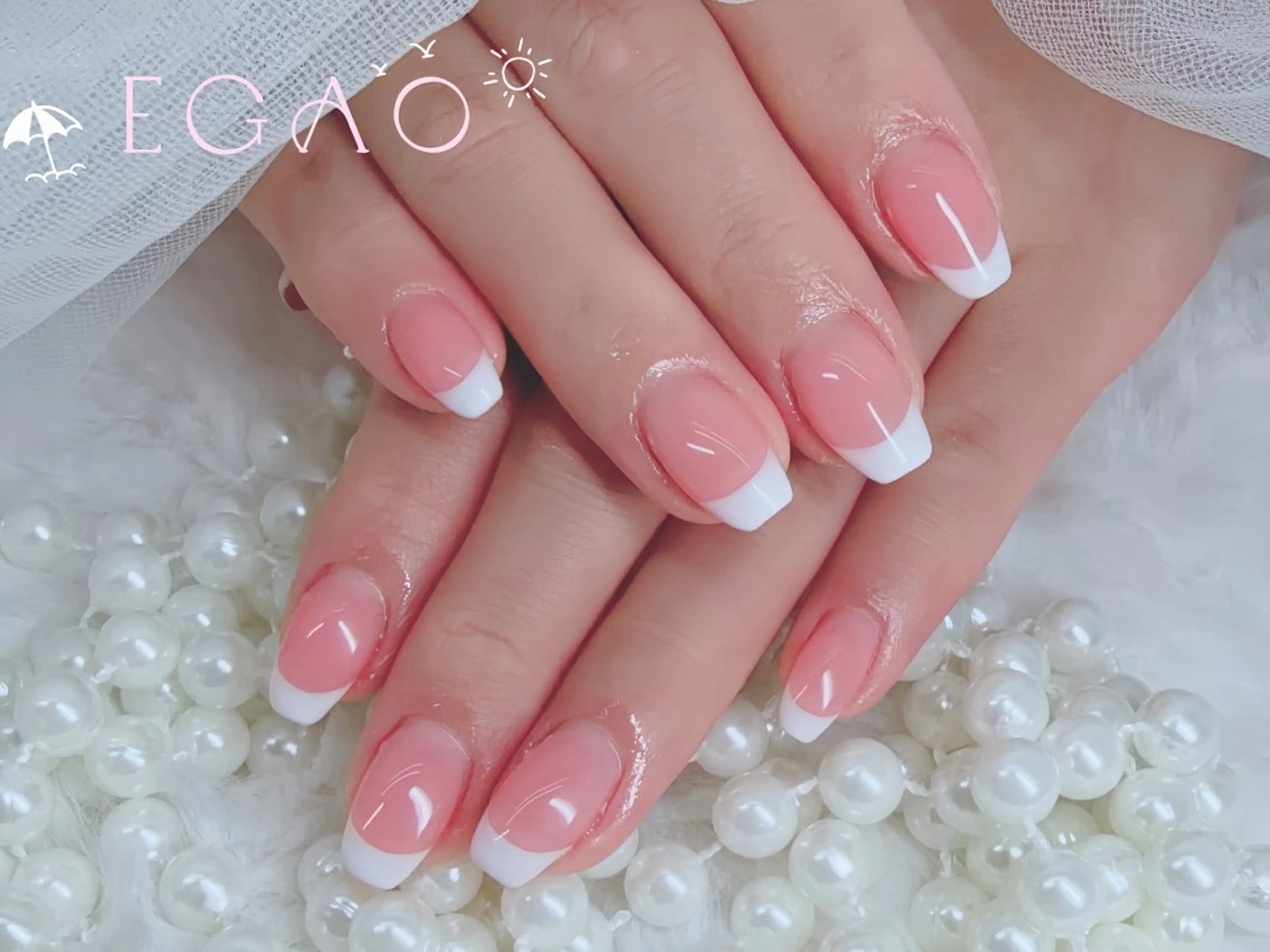 ネイル アートネイル フットネイル フレンチネイル ジェルネイル グラデーション Egao Nail錦糸町店のネイルデザイン