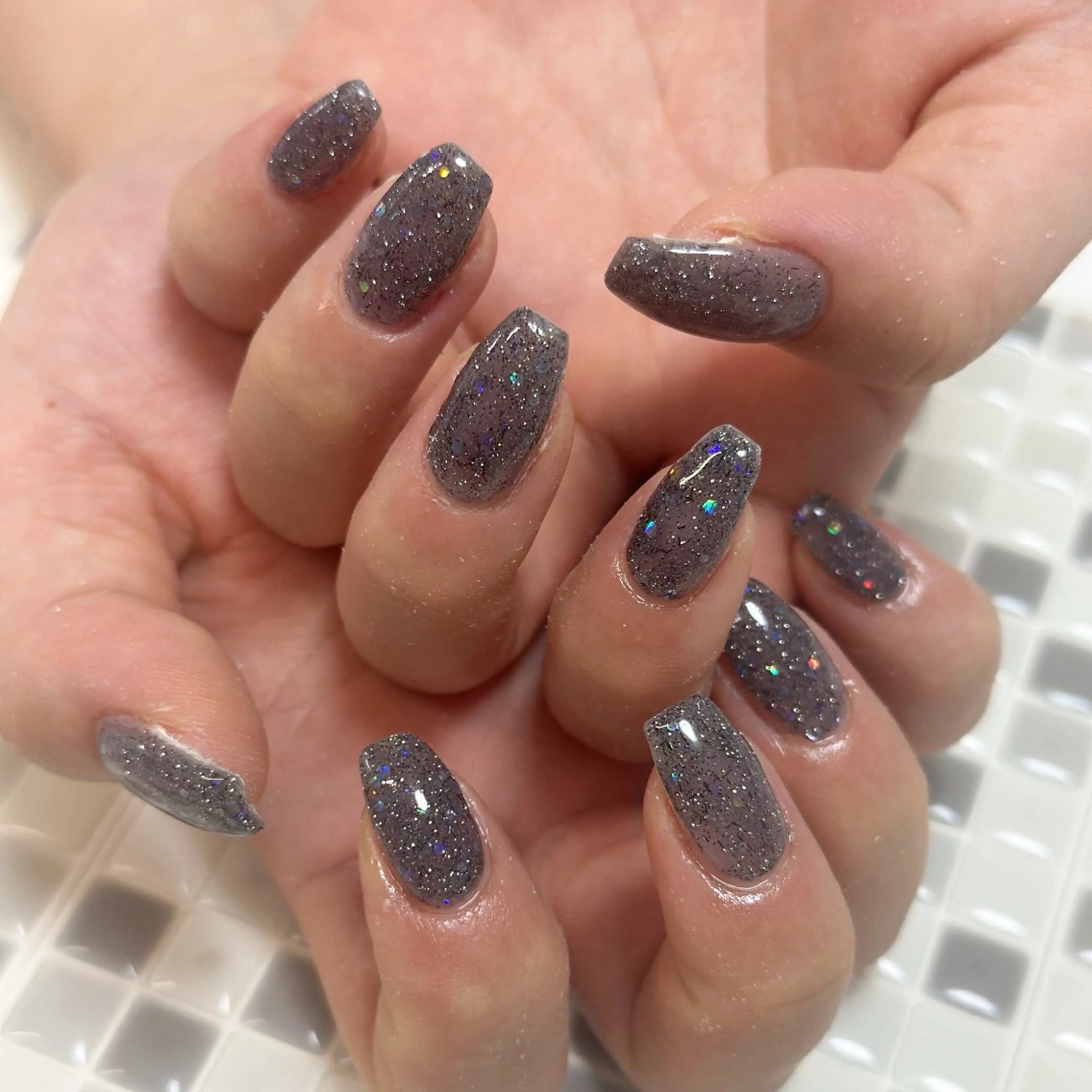 ネイル キラキラネイル ラメ(グリッター) ワンカラーネイル nailist yuiのネイルデザイン