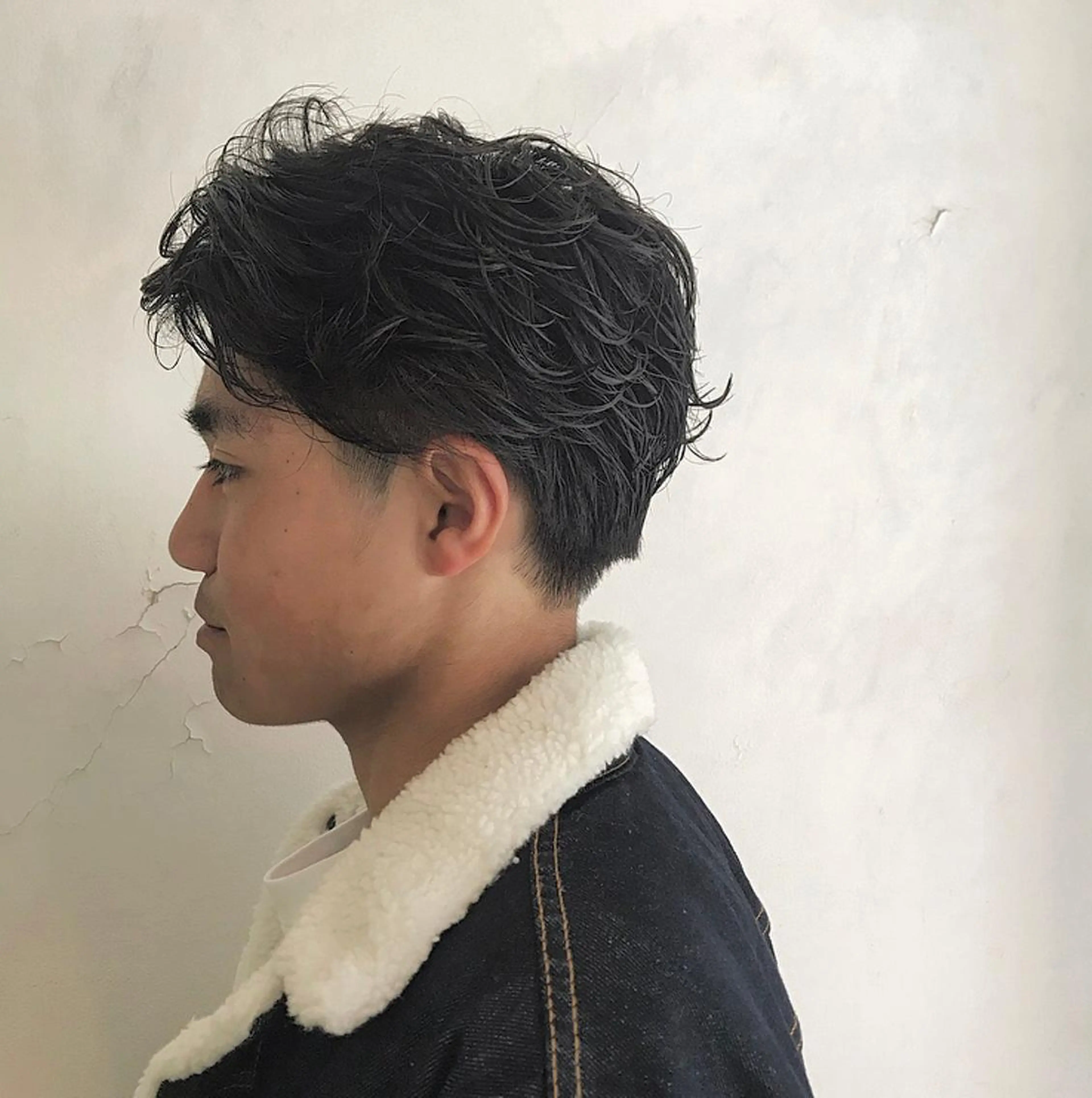 ショート パーマ メンズ 似合わせカットカラー ♡佐藤捺美のヘアスタイル