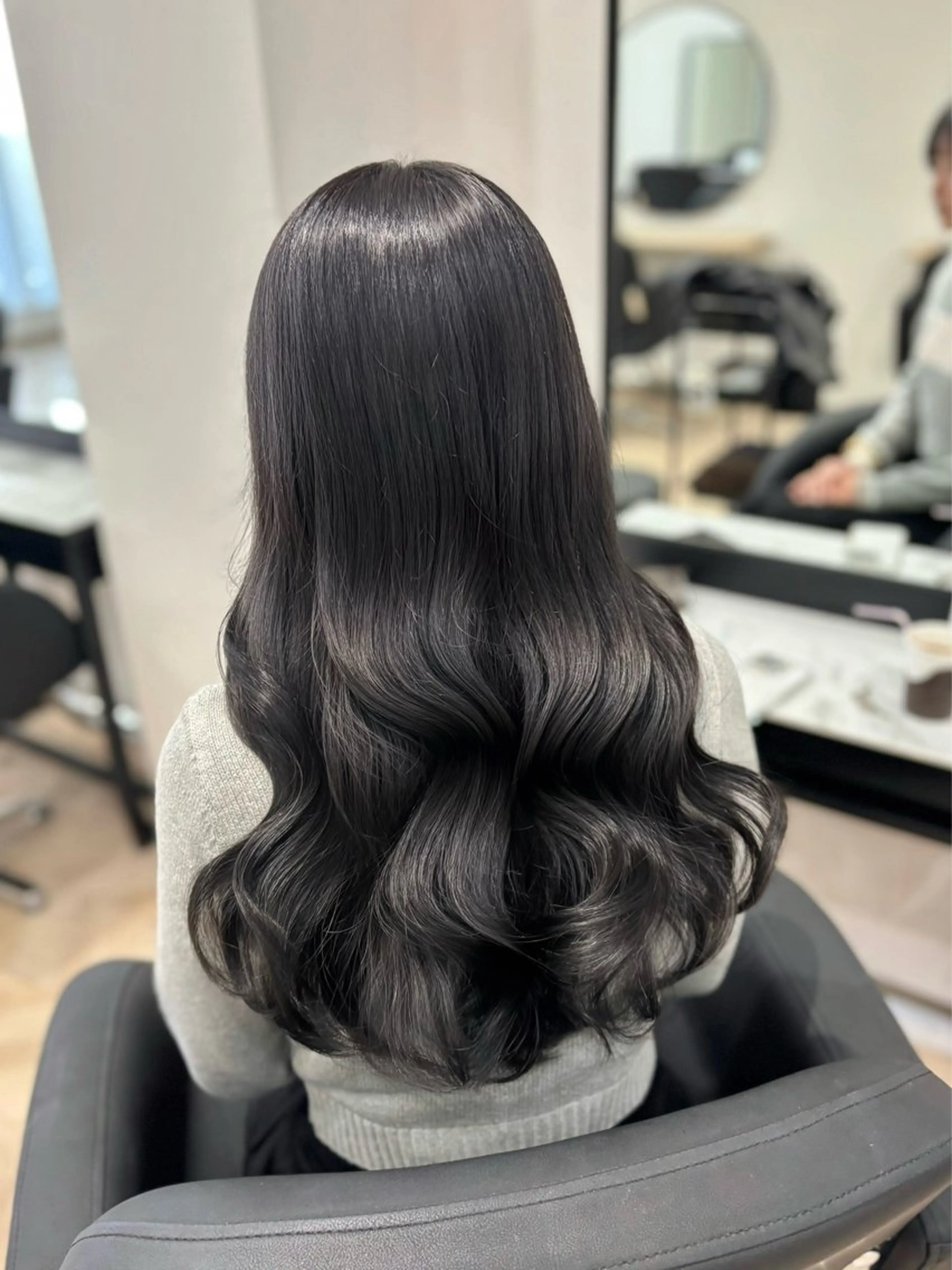 ロング カラー カット ヘアカラー トリートメント 𝒎𝒐𝒆🩰 名駅/ヘアメ/暖色♡のヘアスタイル