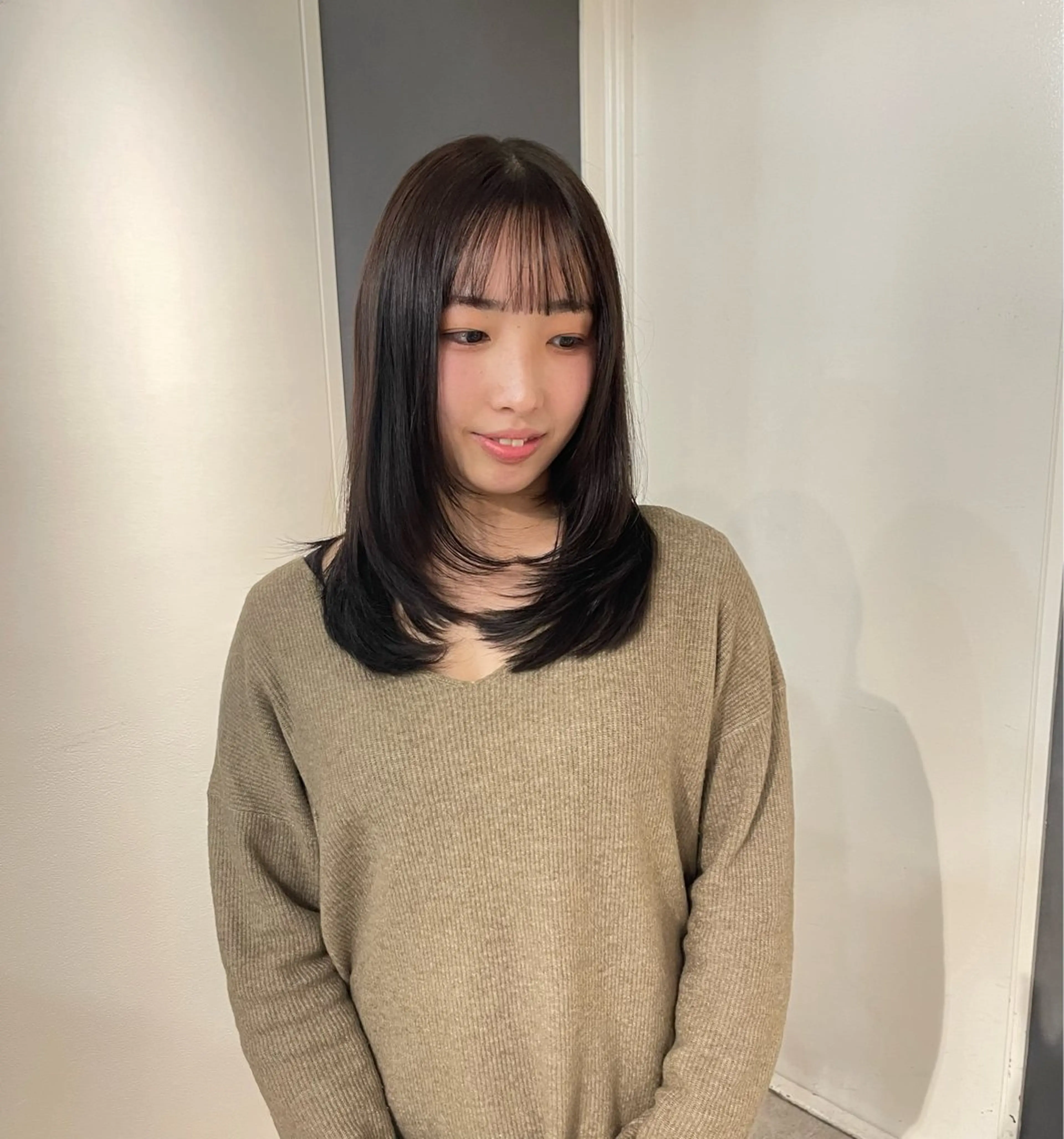 ロング レイヤーカット カット ヘアカラー 透明感カラー/レイヤ ー/艶髪/NENEのヘアスタイル