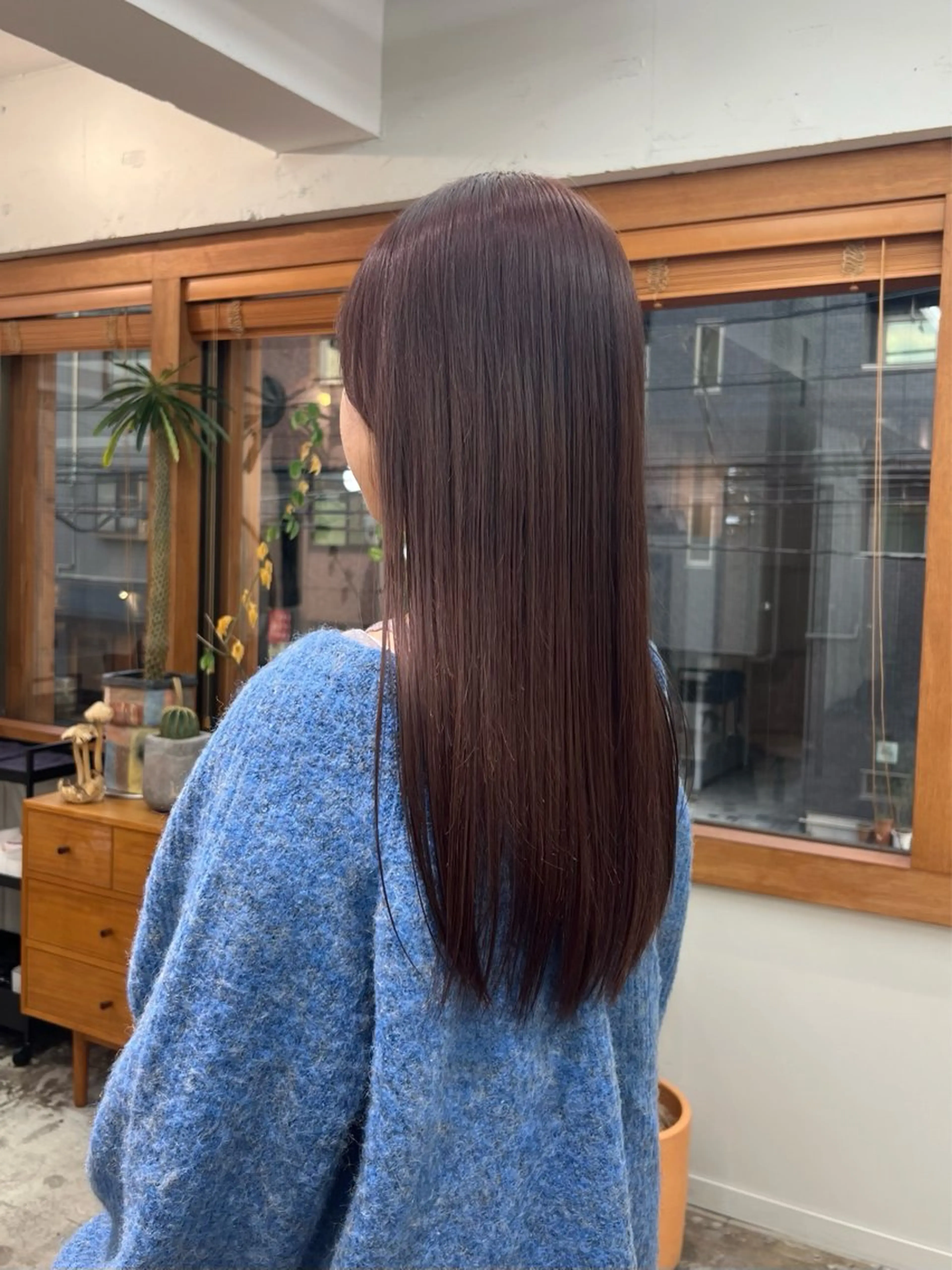 カラー 透明感カラー レッドカラー aiko【艶カラー ・ミニモ年内で終了】のヘアスタイル