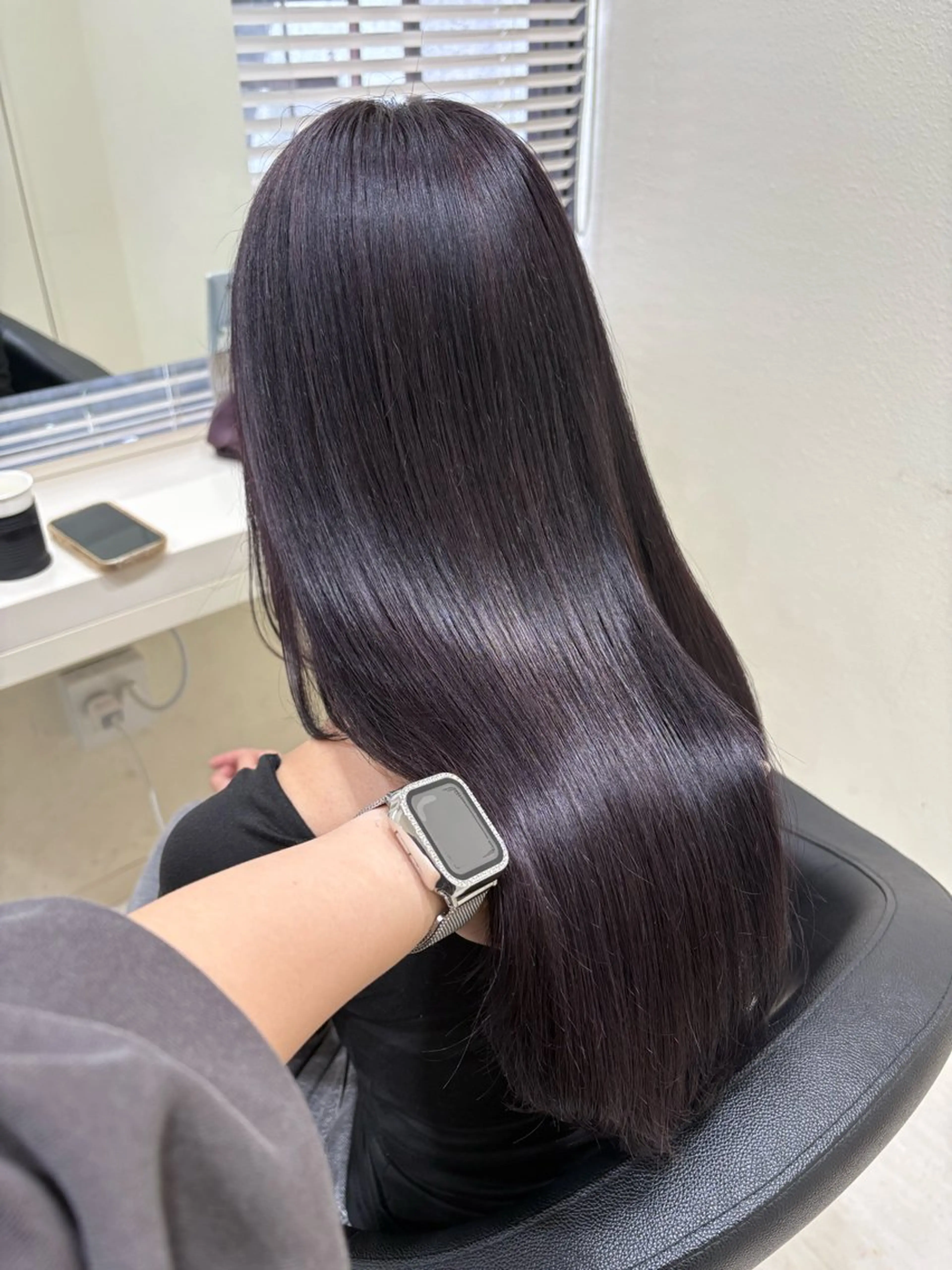 ミディアム カラー ヘアアレンジ ヘアカラー 💟RINNA 艶カラー💟のヘアスタイル