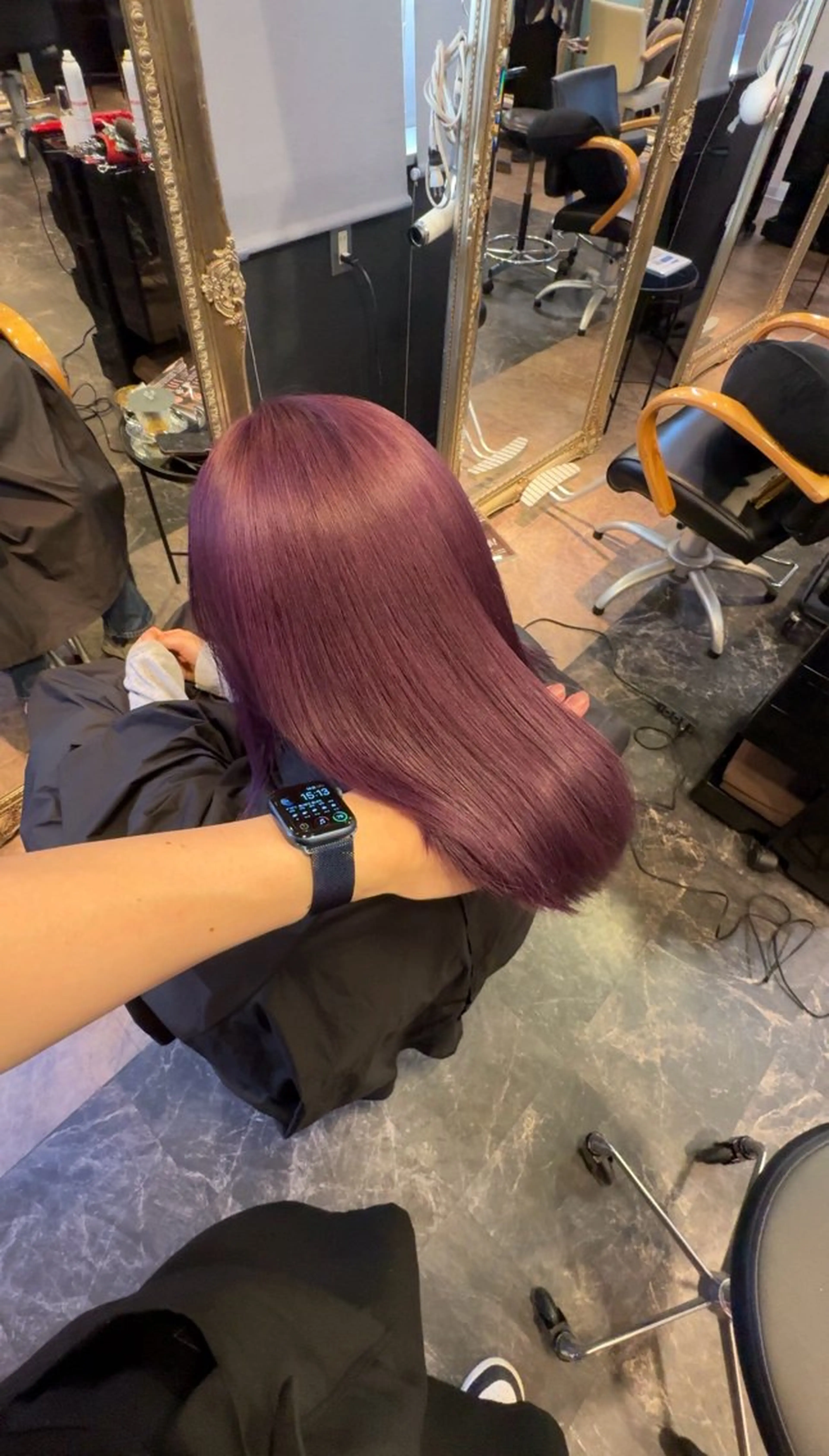 ミディアム カラー ブリーチ バイオレットカラー ヘアカラー 店長 ハイトーン× 髪質改善/舘野 涼太のヘアスタイル