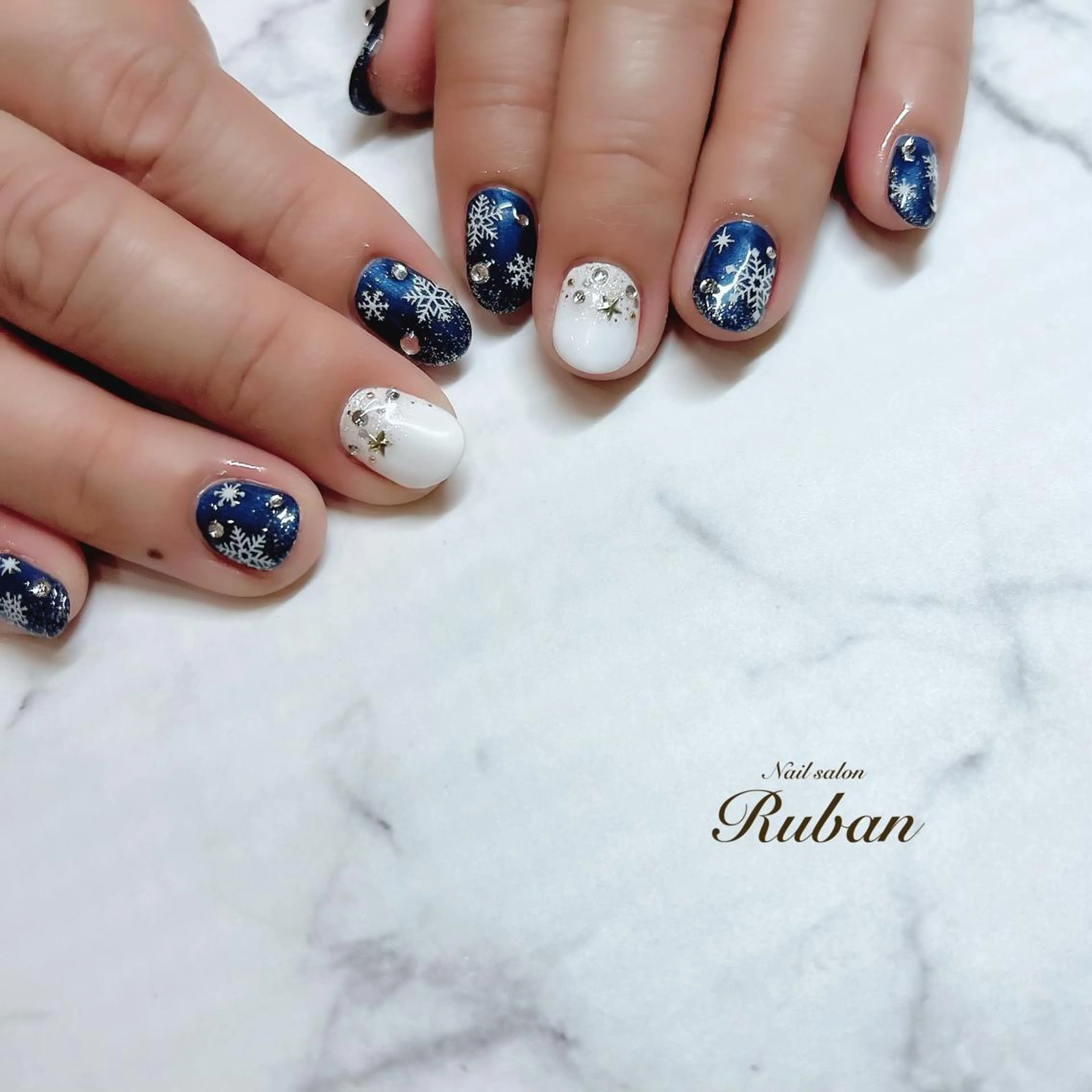 ネイル 冬ネイル クリスマス Nail salon Rubanのネイルデザイン