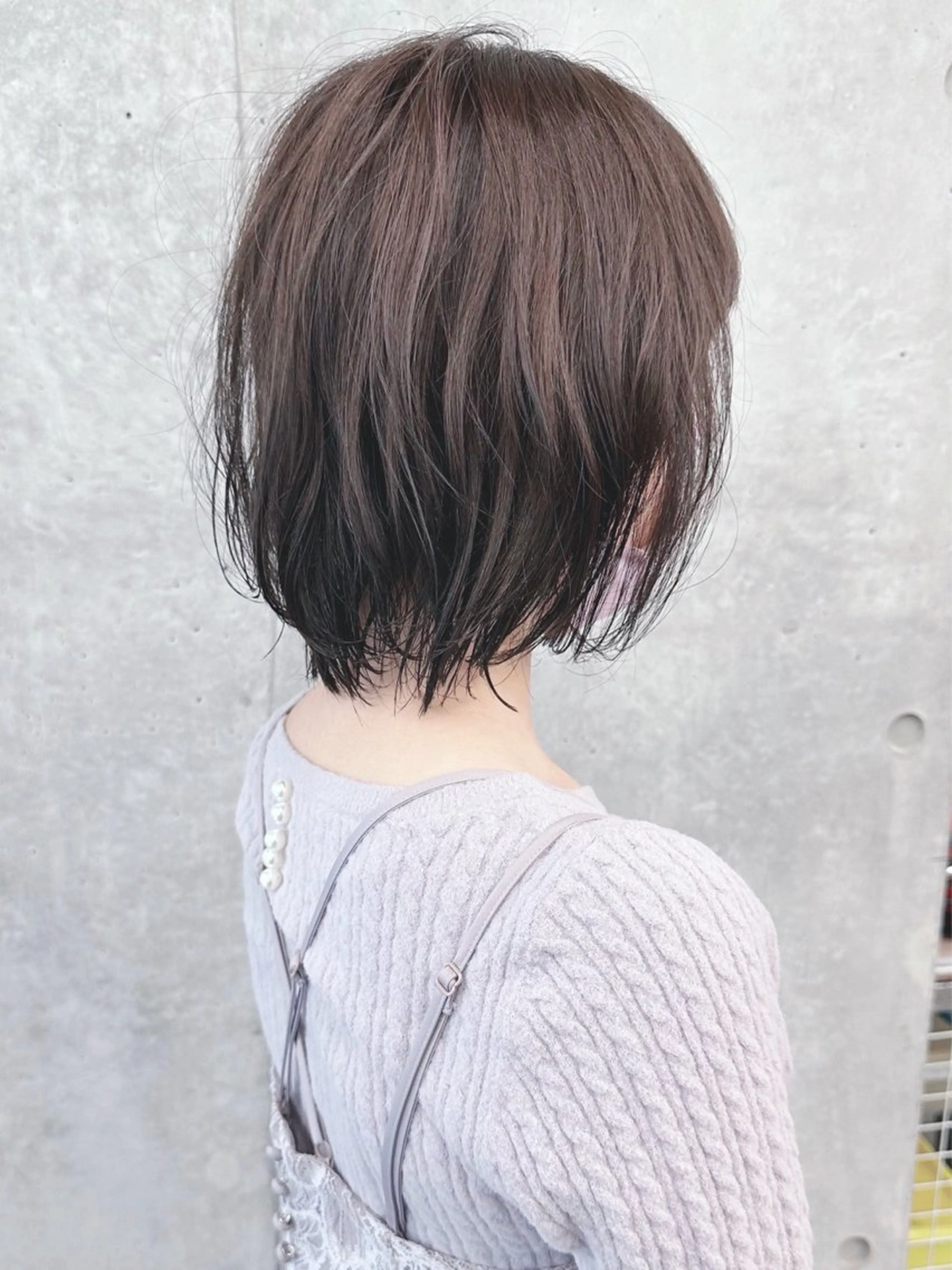 ショート カラー パーマ ヘアカラー トリートメント ボブ/ゆるふわ ボブパーマ/とういのヘアスタイル