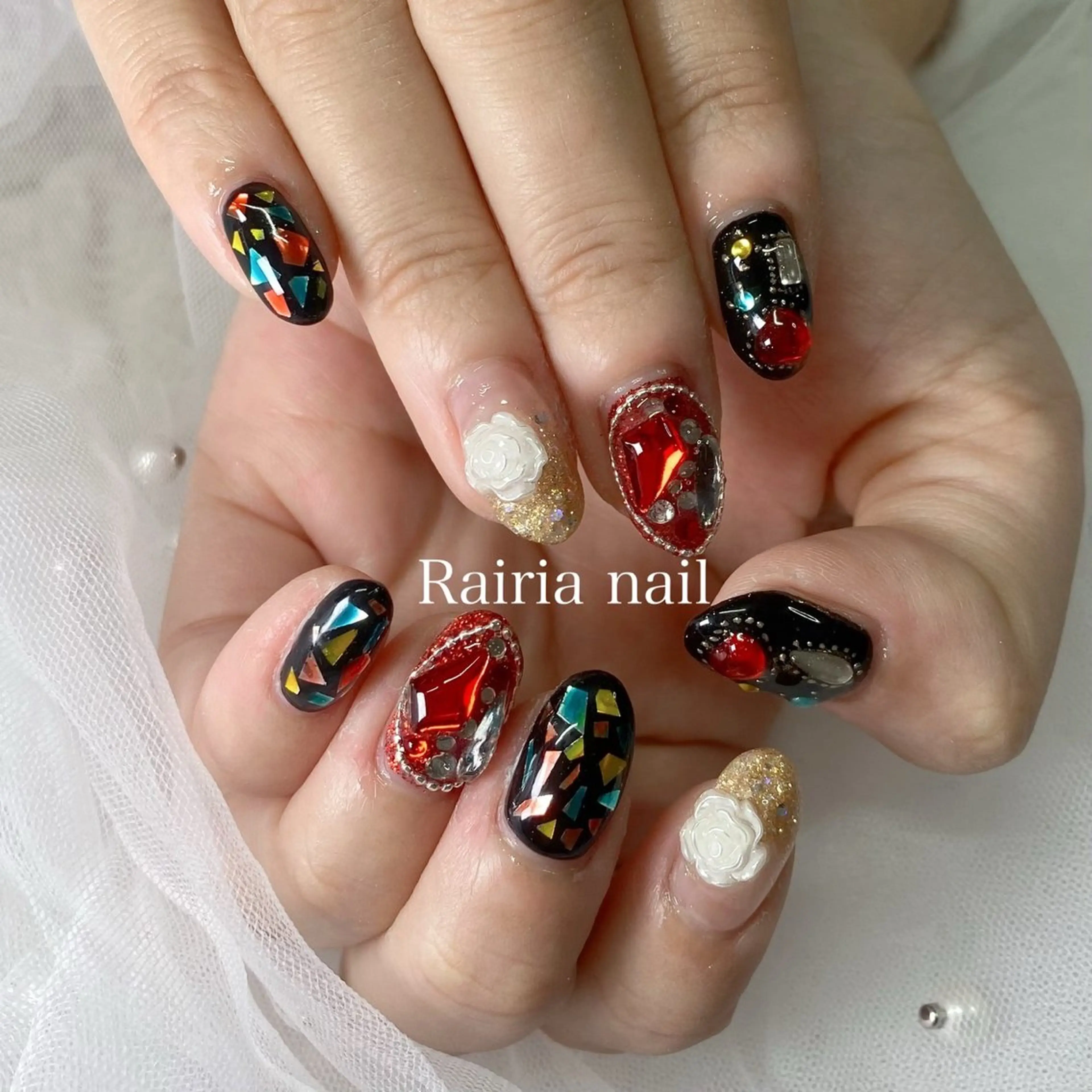 ネイル グリーン 持ち込み Rairia nail本八幡店のネイルデザイン