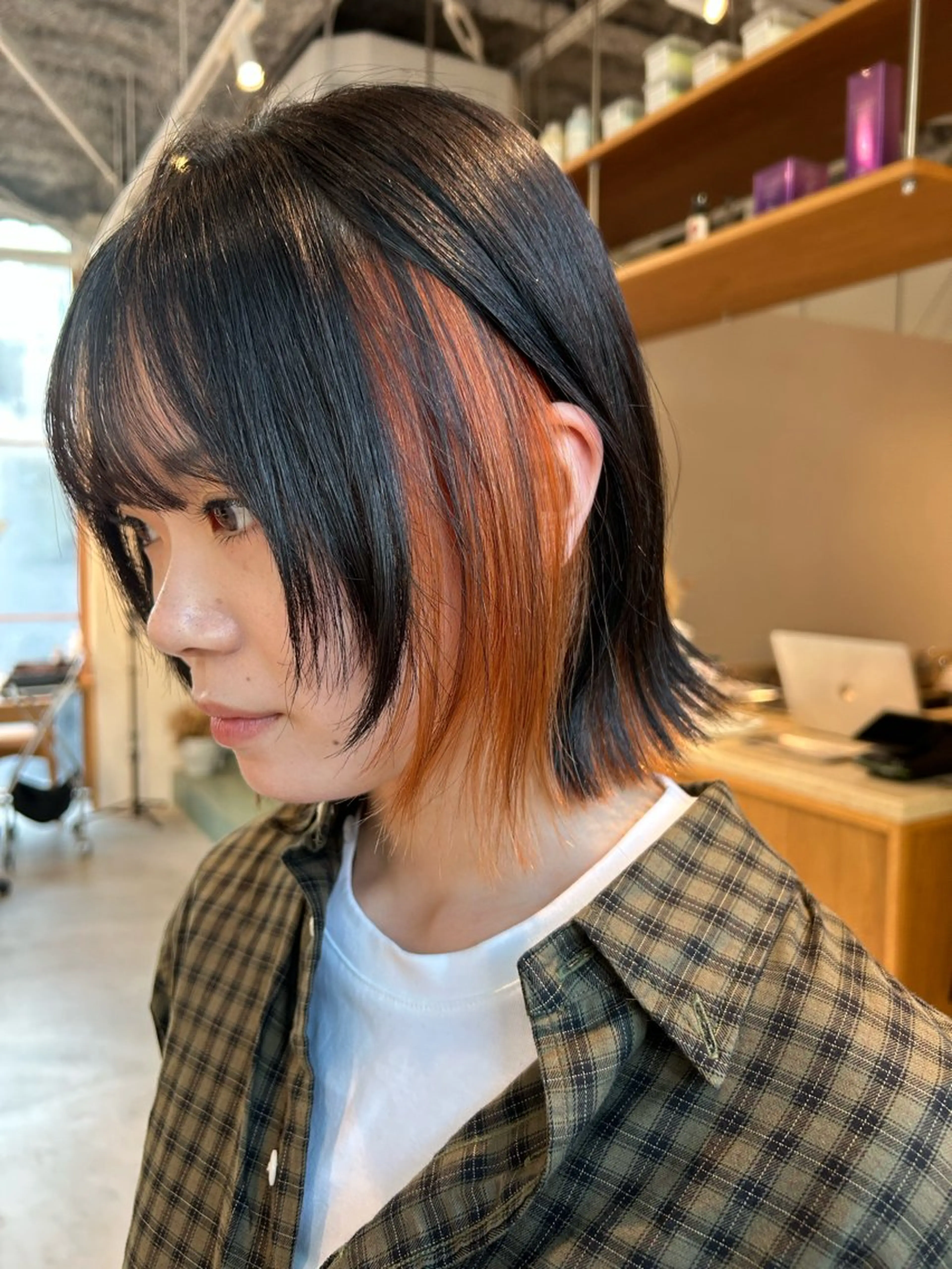デザインカラー✨＋カット✂️＋ハホニコトリートメント🫧の写真