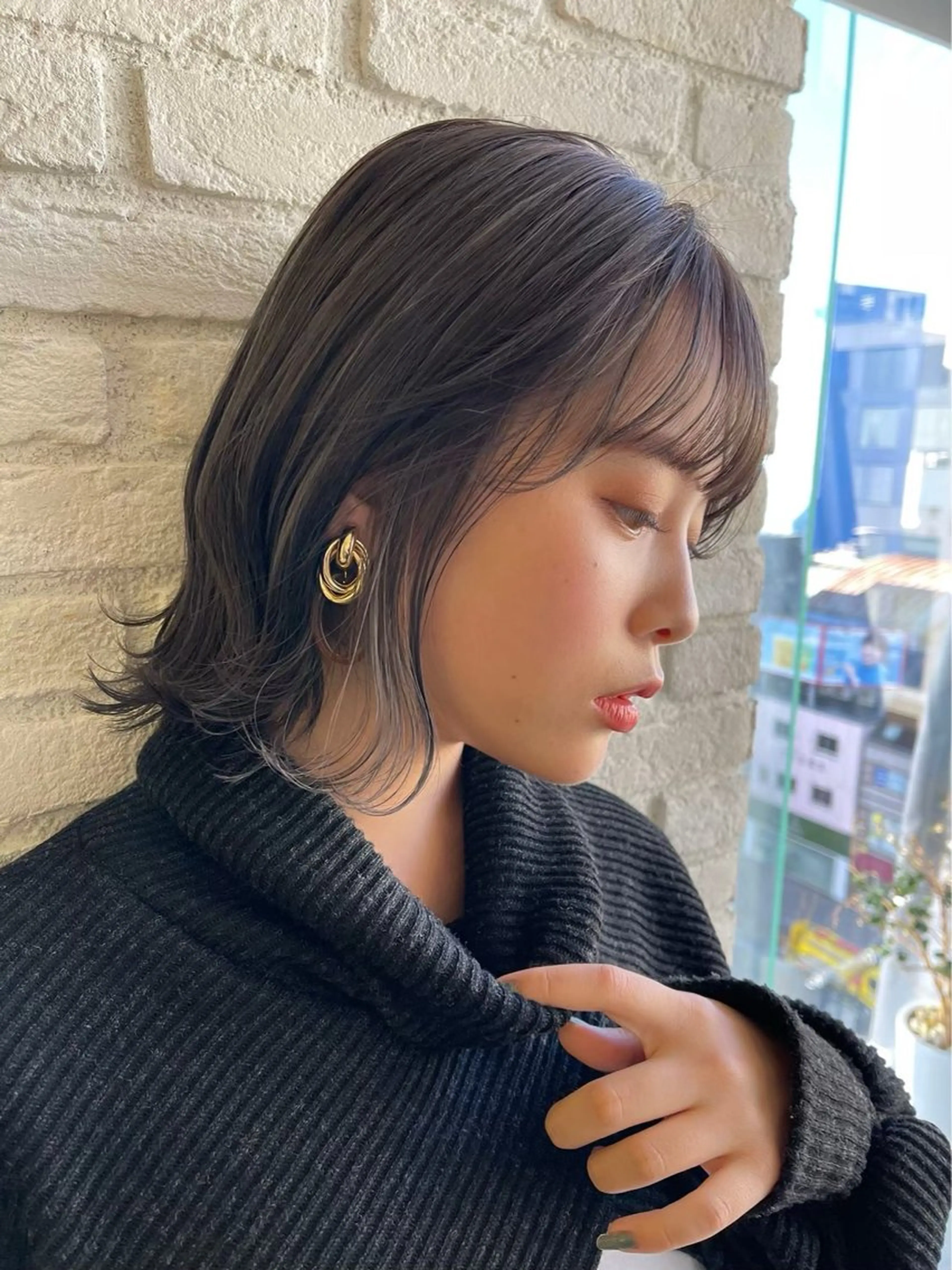 ショート Momo/海外ヘア /レイヤー/艶カラーのヘアスタイル