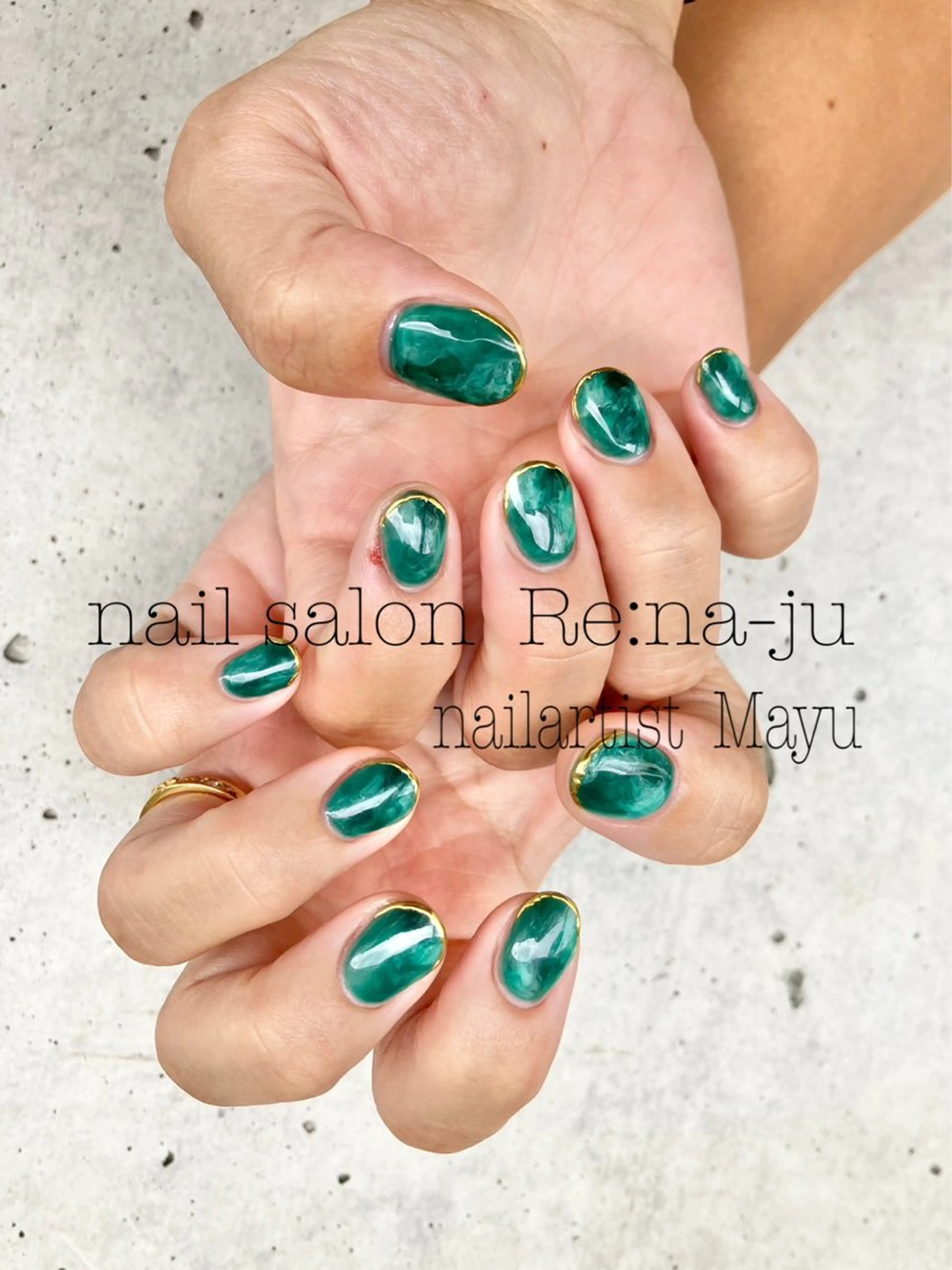 ネイル 持ち込み ハンドネイル Rena-ju キャサディのネイルデザイン