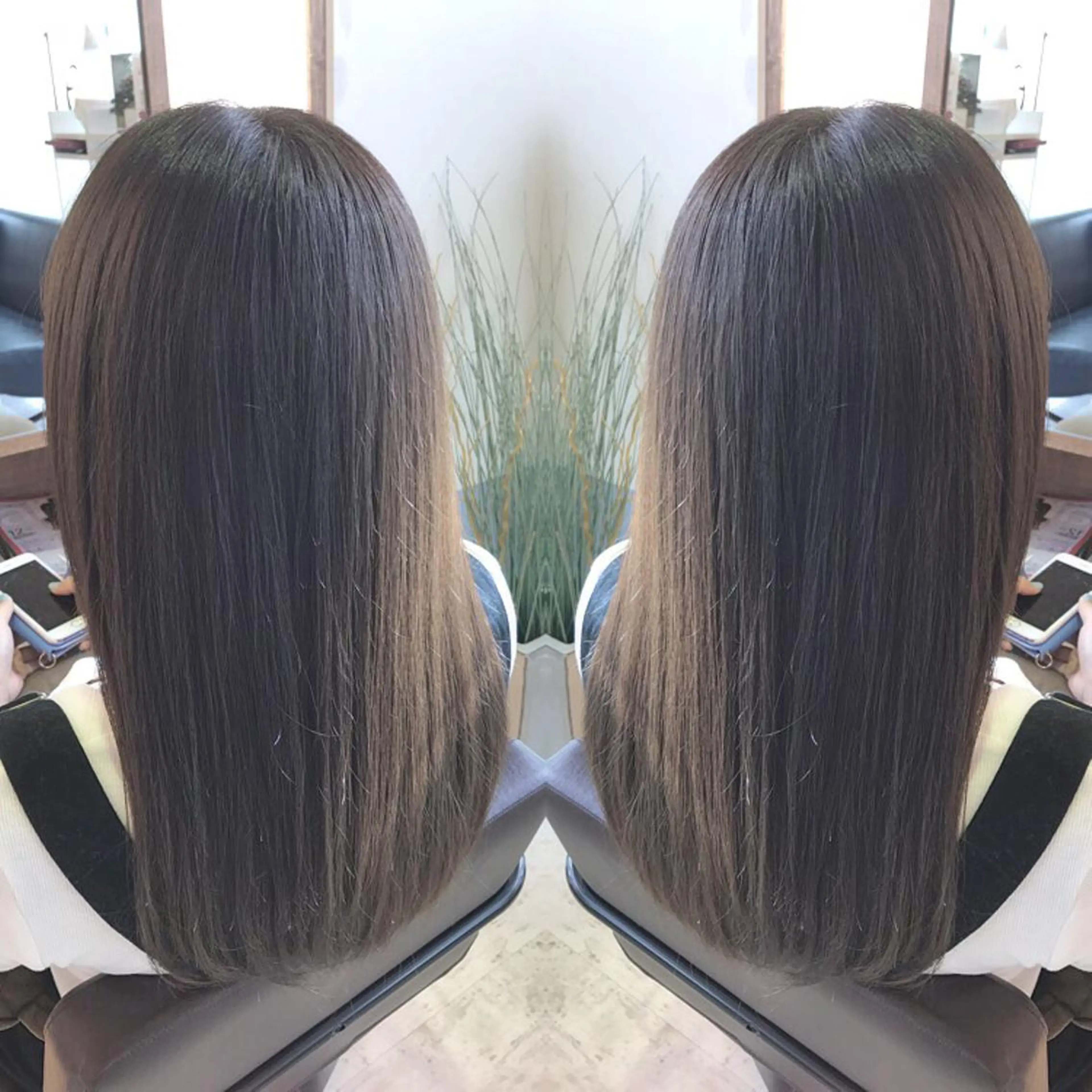 セミロング ロング カラー イルミナカラー 青木 茂樹⭐️ 透明感カラーのヘアスタイル