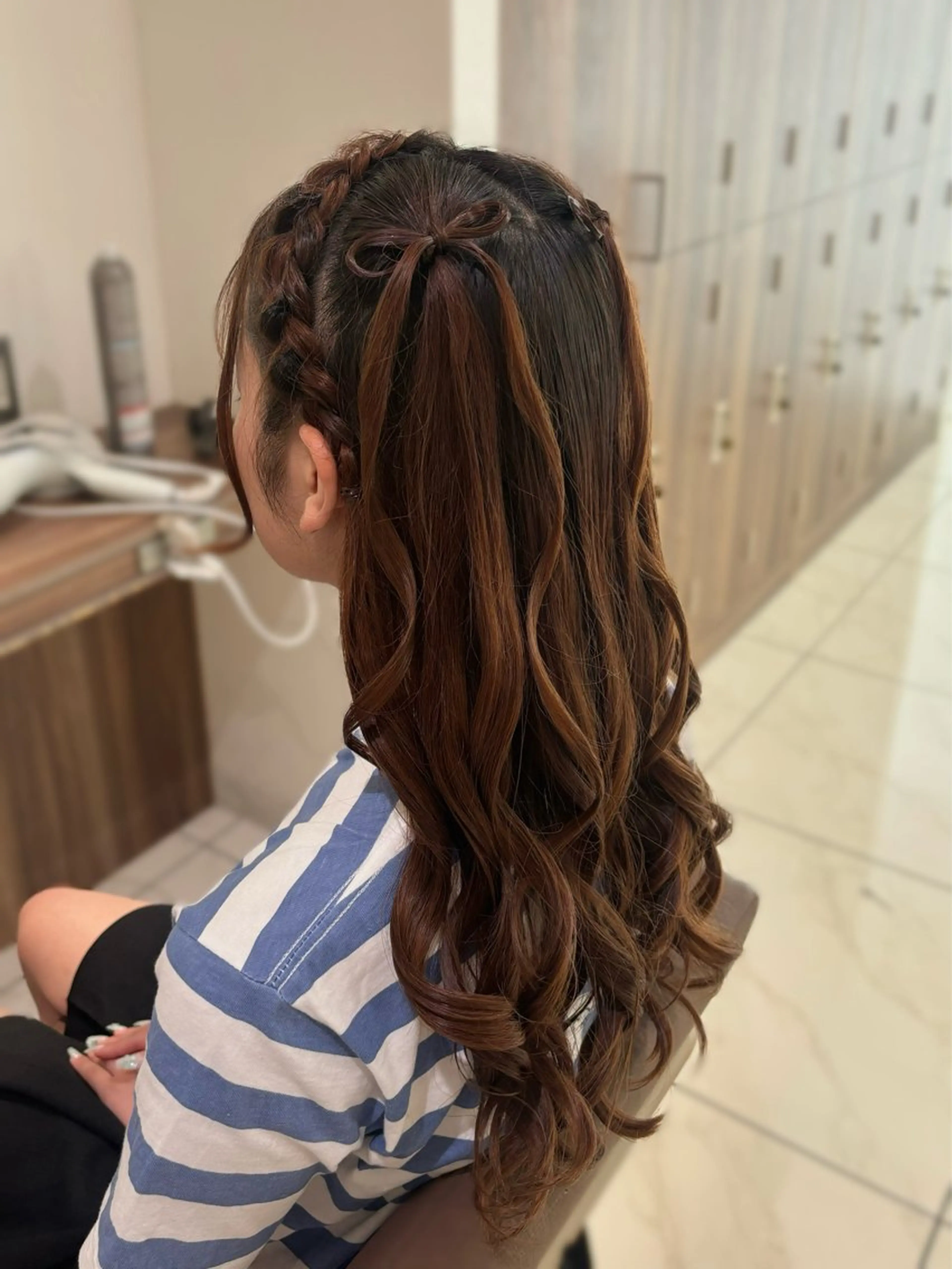 ロング ヘアアレンジ 三つ編み カチューシャ ヘアセット Ash桜新町/ Koyuki ❄️のヘアスタイル