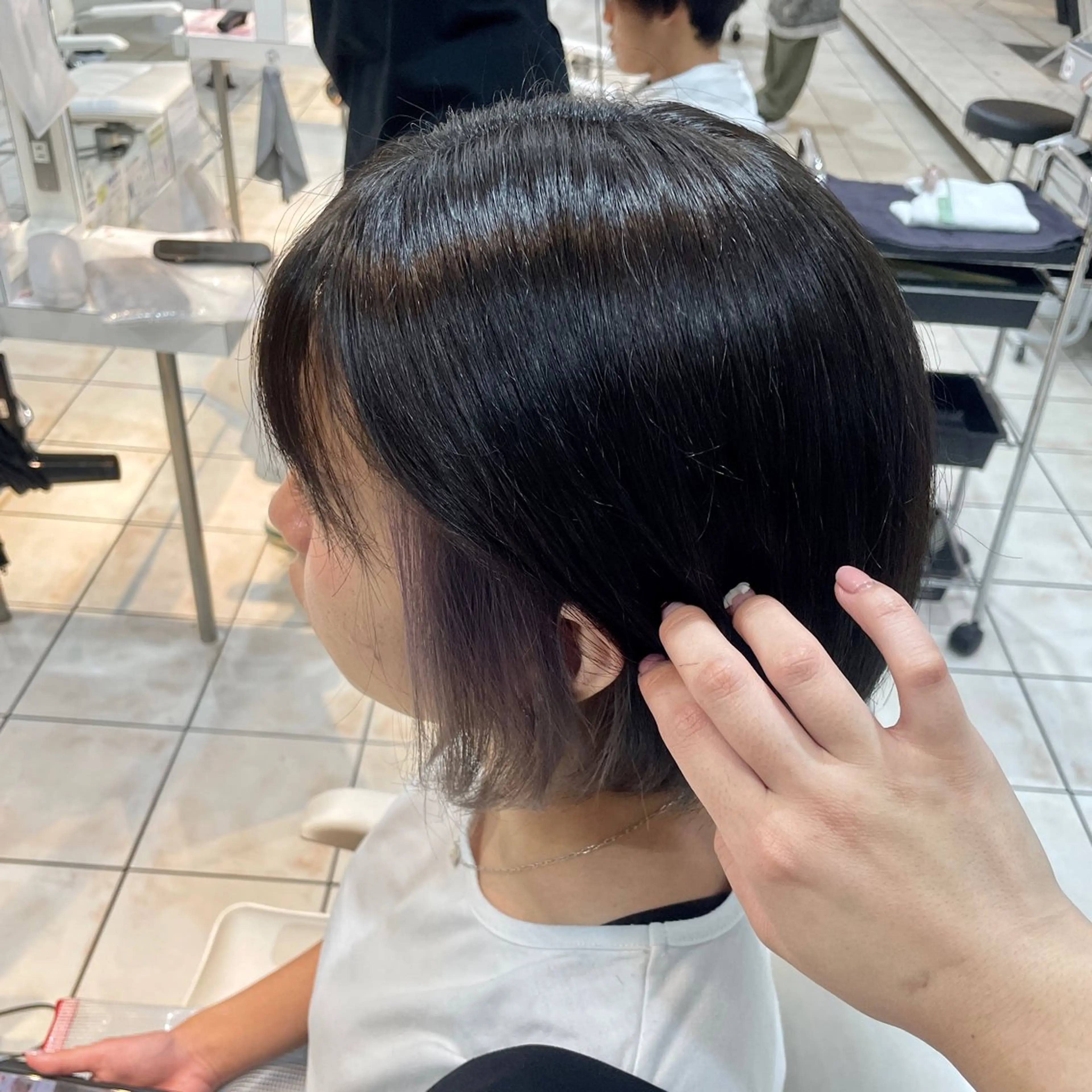 ショート カラー ヘアカラー ブリーチ/ヘアセット 【𝙍𝙞𝙣𝙤】のヘアスタイル