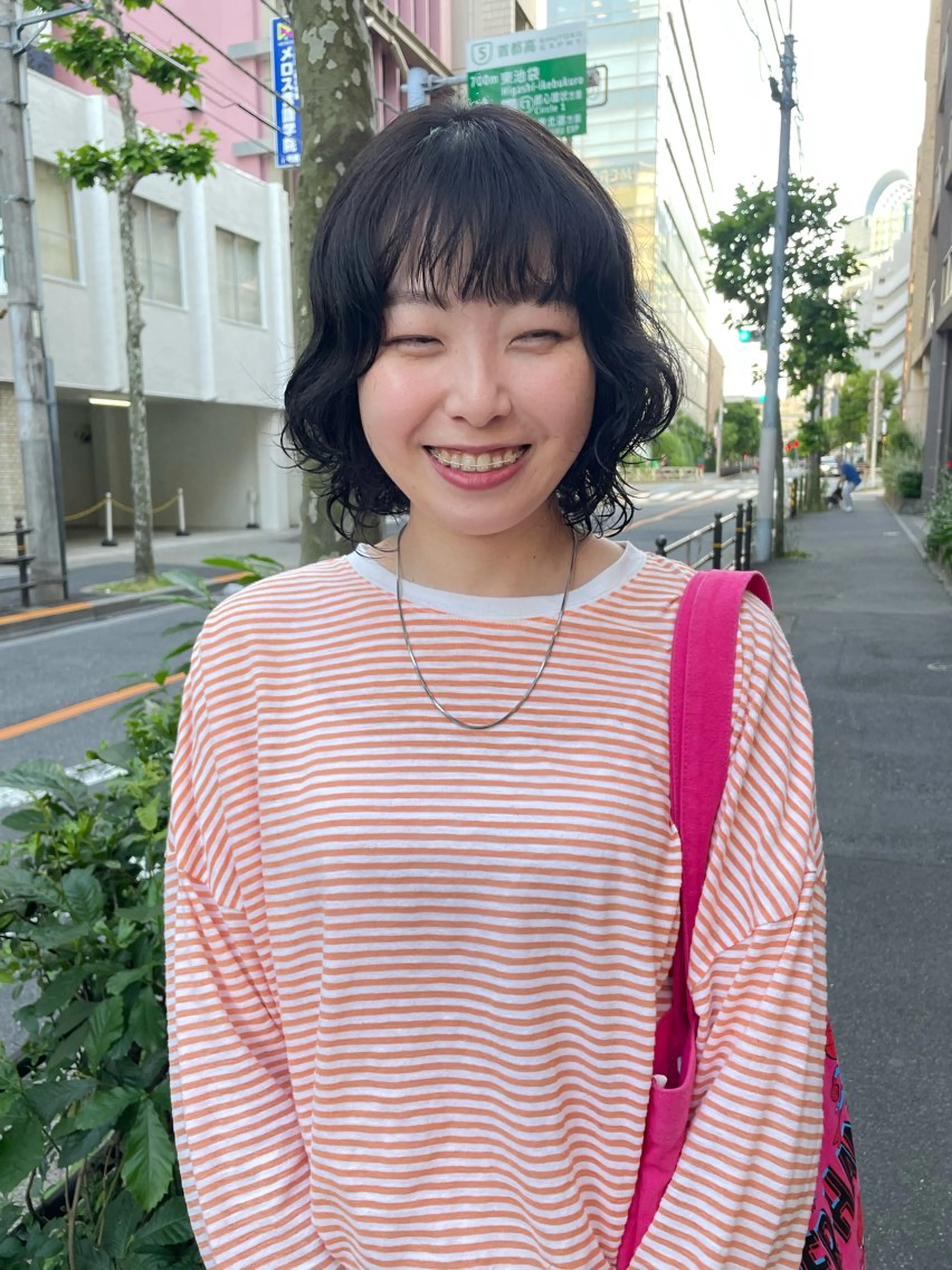 ミディアム パーマ ミディアムパーマ カット パーマ トリートメント 狩野 羅夢のヘアスタイル