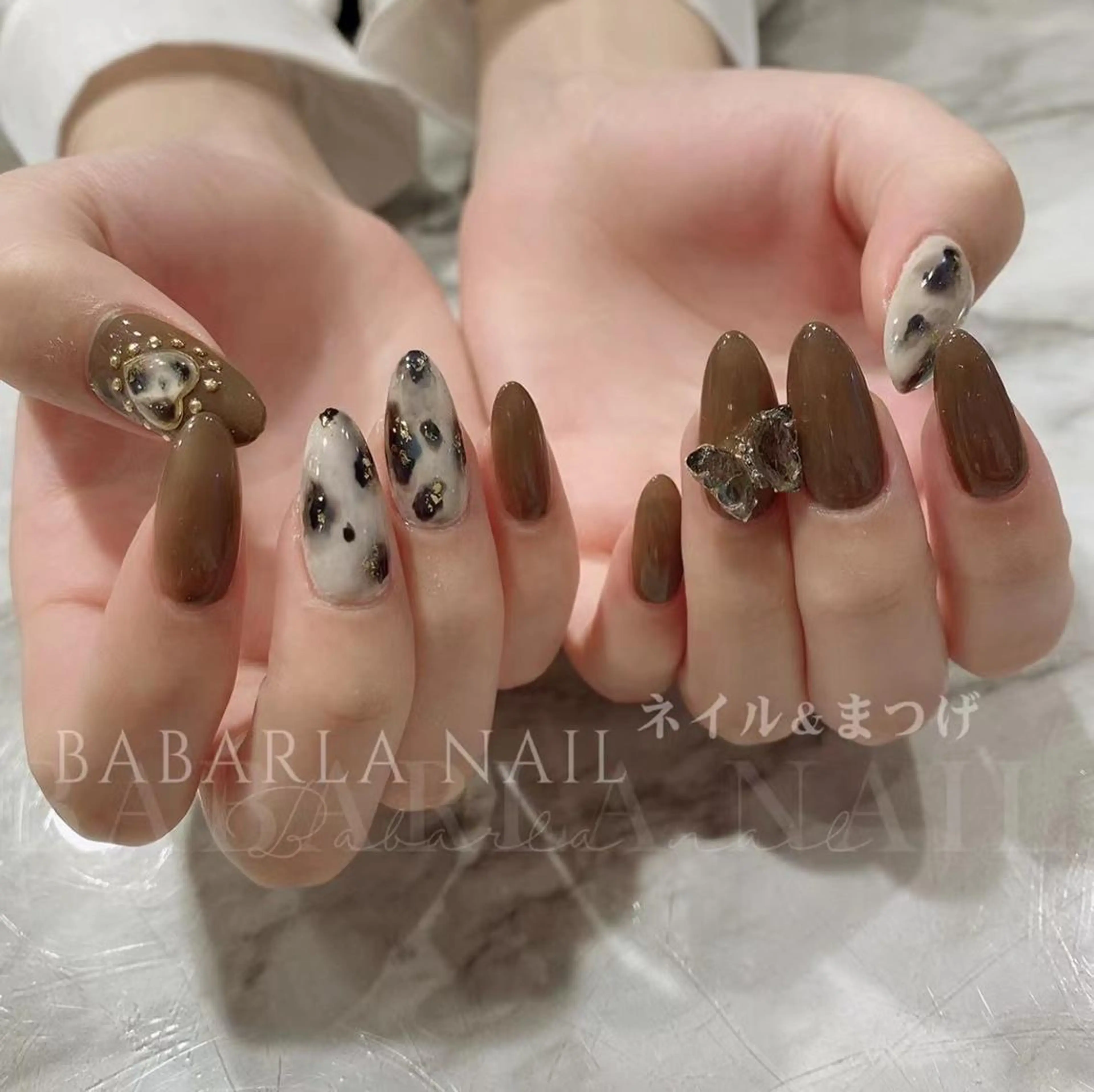 ネイル アニマル柄 アートネイル ニュアンスネイル Babarla nailのネイルデザイン