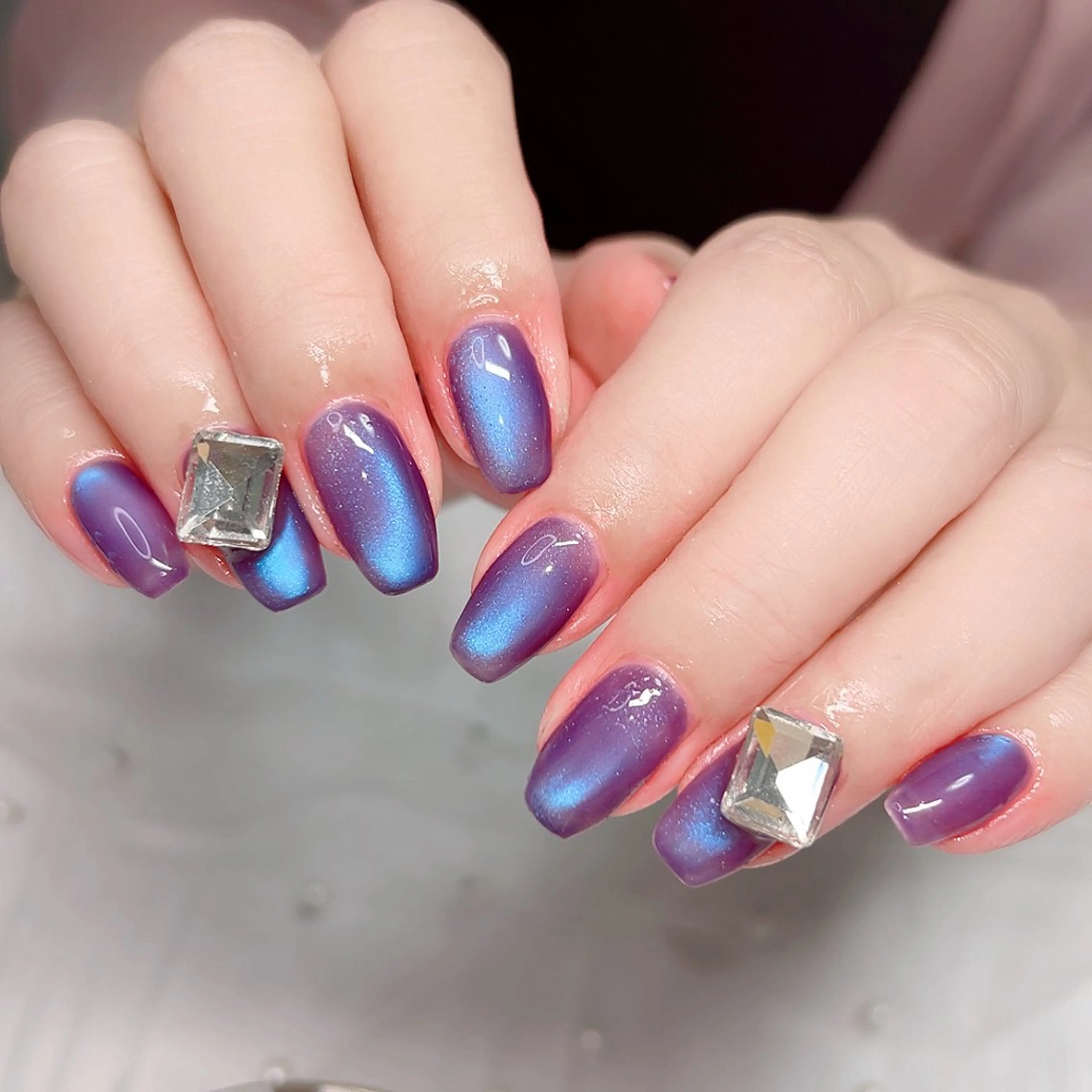 ネイル マグネットネイル シンプルネイル ストーンネイル ハンドネイル Cute Tips nailのネイルデザイン