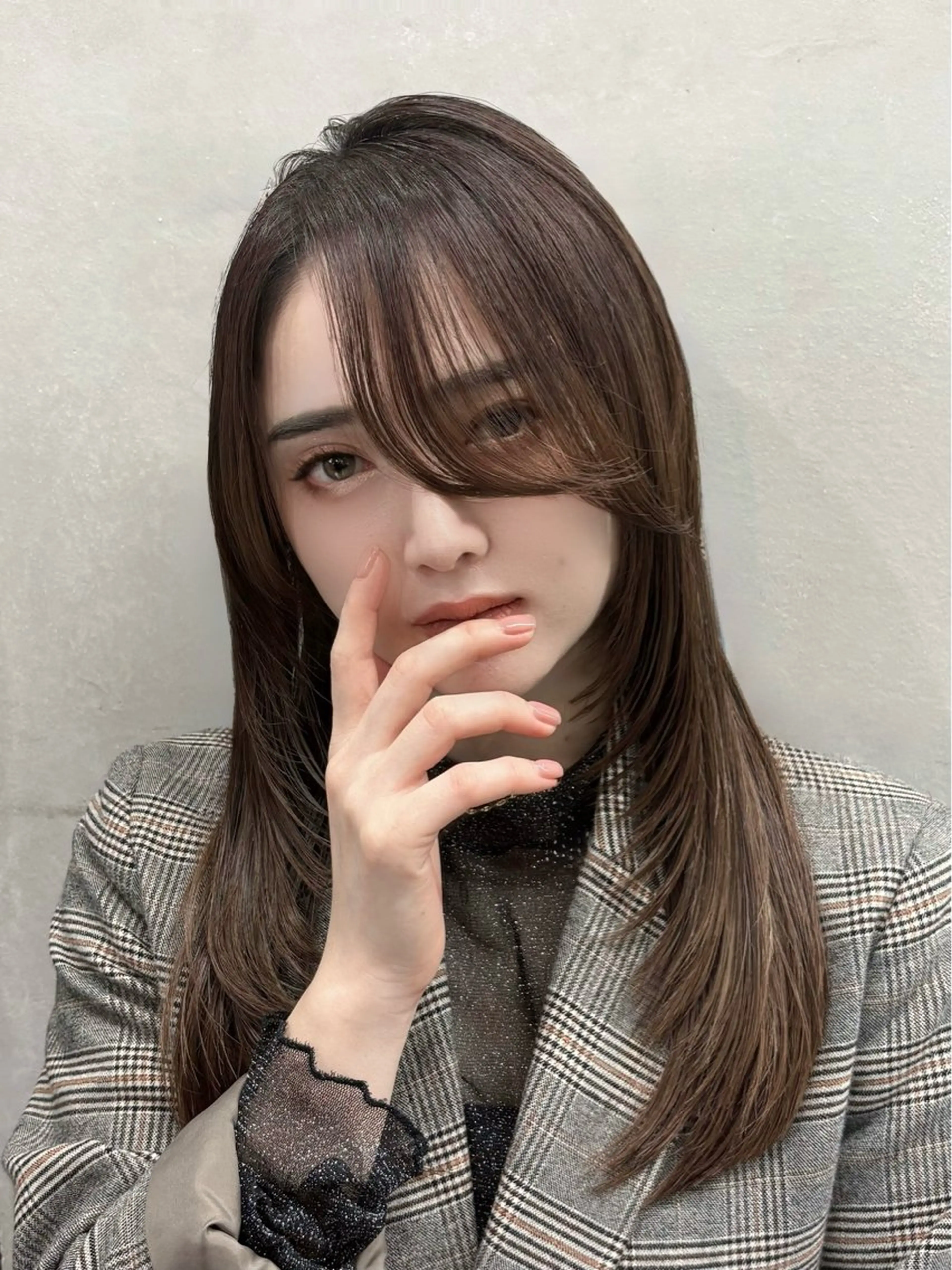 ロング カット ヘアカラー トリートメント メンズ特化×女性 施術◎清水 真之介のヘアスタイル